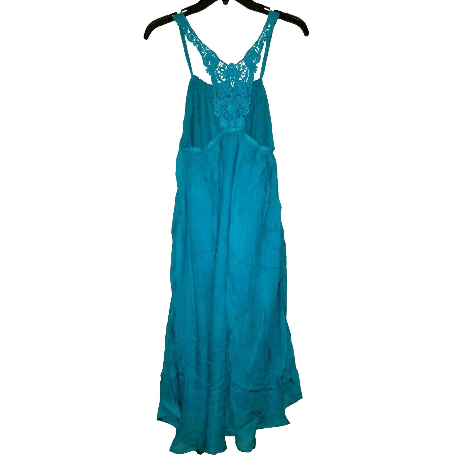 Anthropologie New Anthropologie Verano Turquoise Midi Lace Back Dress $148 Size S / US 4 / IT 40 - 5 Thumbnail
