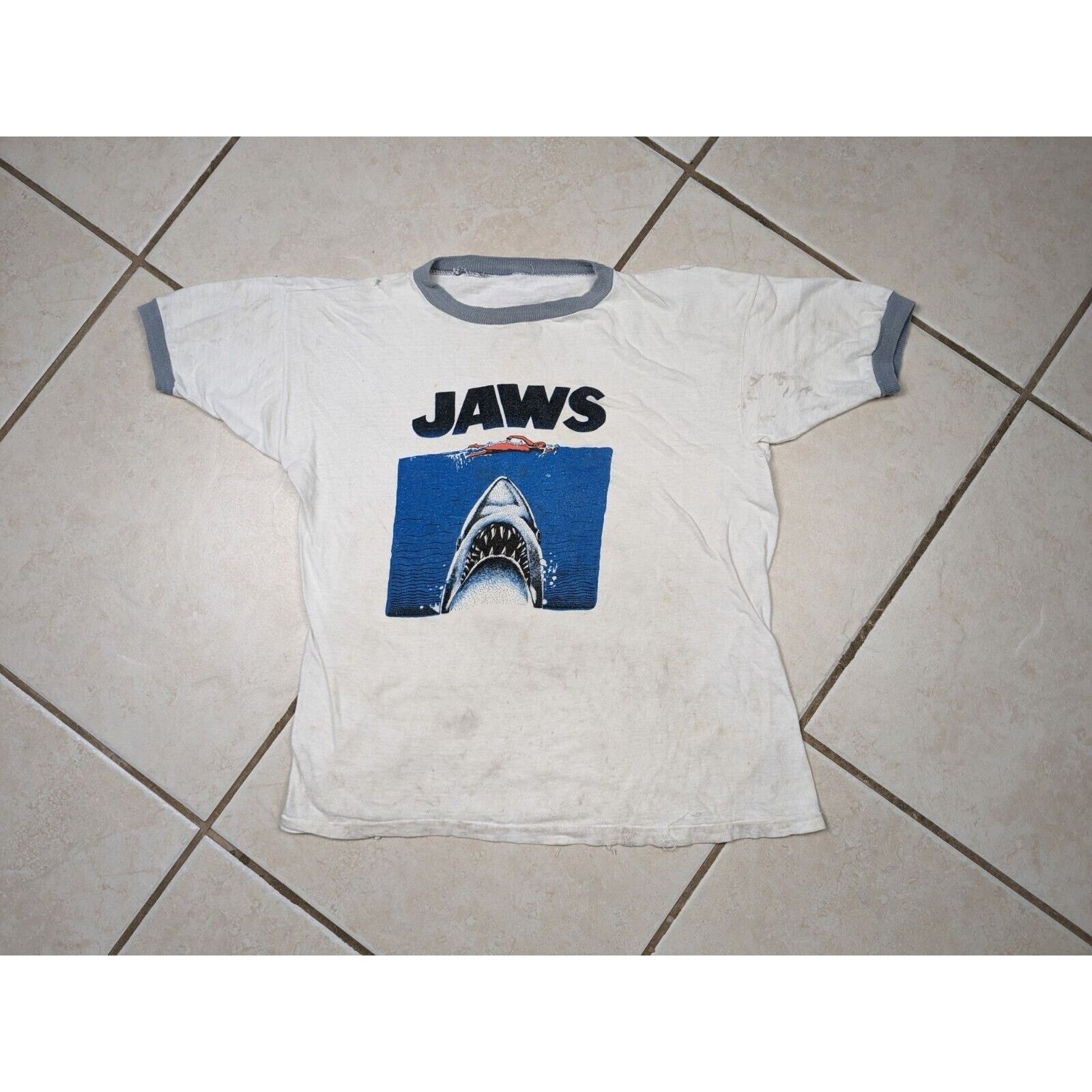 Other Vtg 1970s Jaws Promo Ringer T Shirt Horror Steven Spielberg Size US S / EU 44-46 / 1 - 1 Thumbnail