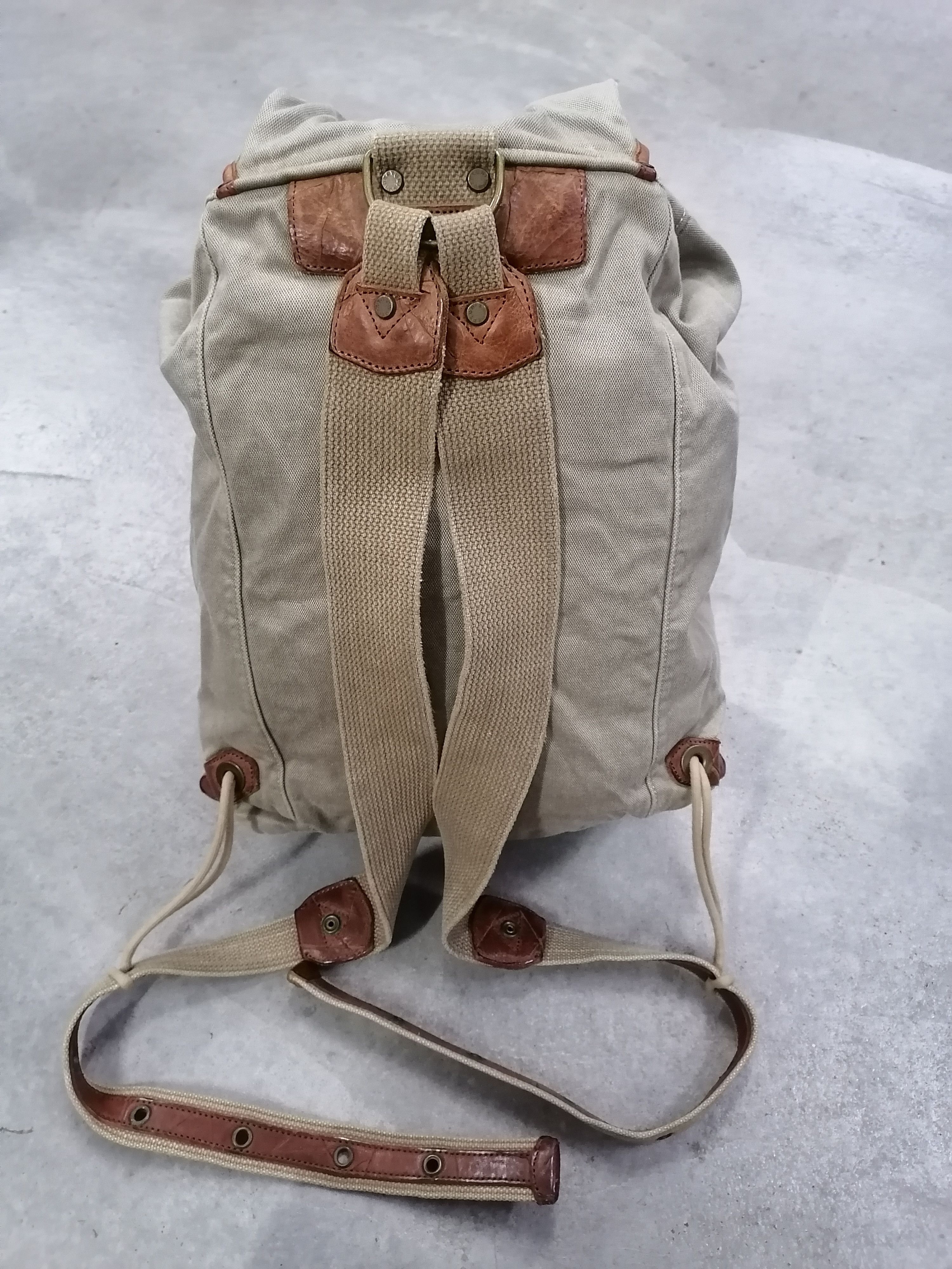 Japanese Brand × Vintage Unison Dept Japan Heavy Cotton Rucksack Bagpack Size ONE SIZE - 10 Thumbnail