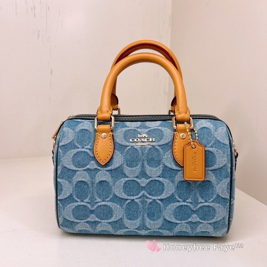 Coach Mini Rowan Crossbody Bag In Signature Denim CDQ36 Size ONE SIZE - 1 Thumbnail