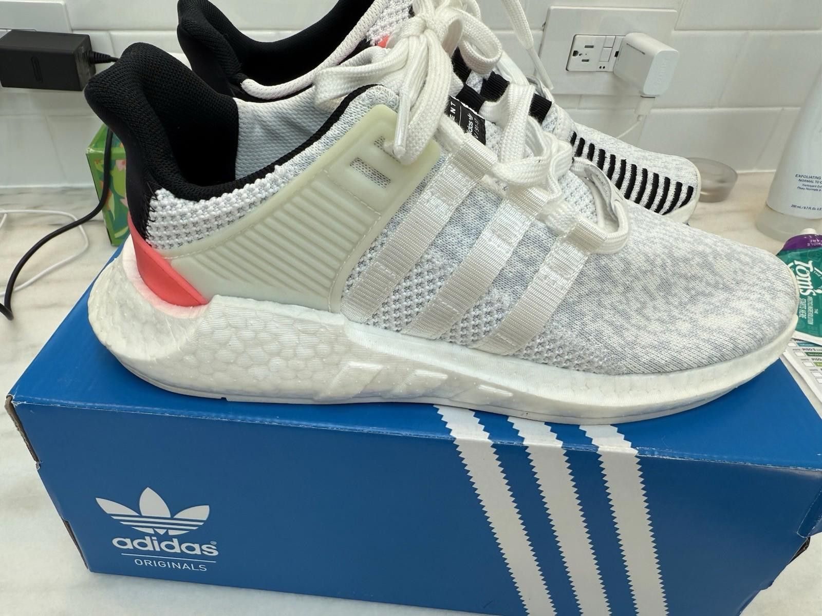Adidas Adidas EQT Support 93/17 White Turbo Red Men's Size 8 BA7473 Size US 8 / EU 41 - 8 Thumbnail