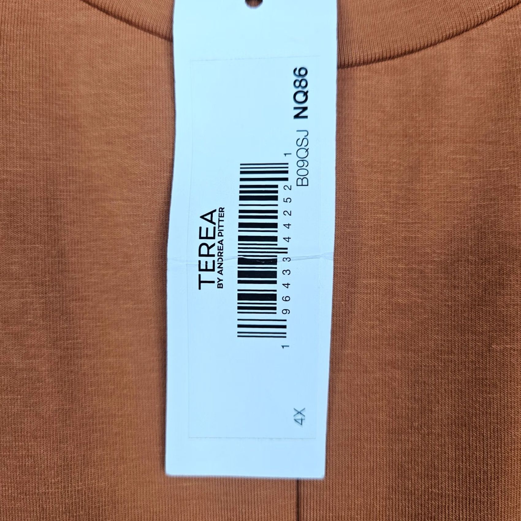 Vintage TEREA BY ANDREA PITTER Women’s Orange Puffy Sleeve Tie Front Top Sz 4X NEW Blouse Shirt Regular Short Sleeve Cotton Blend Elastane Size XXL / US 16-18 / IT 52-54 - 7 Thumbnail