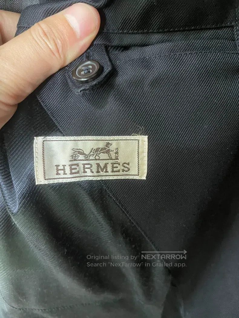Hermes Hermes Twill fabric jacket with lamb leather details, ragl Size US M / EU 48-50 / 2 - 8 Thumbnail