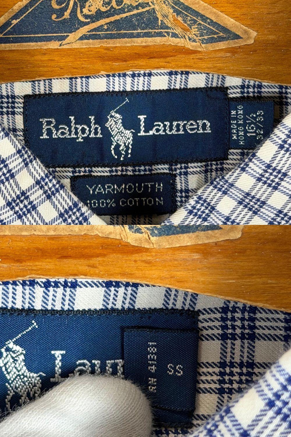 Polo Ralph Lauren Vintage Polo Ralph Lauren Yarmouth Shirt Blue Check OCBD 90s Size US L / EU 52-54 / 3 - 5 Thumbnail