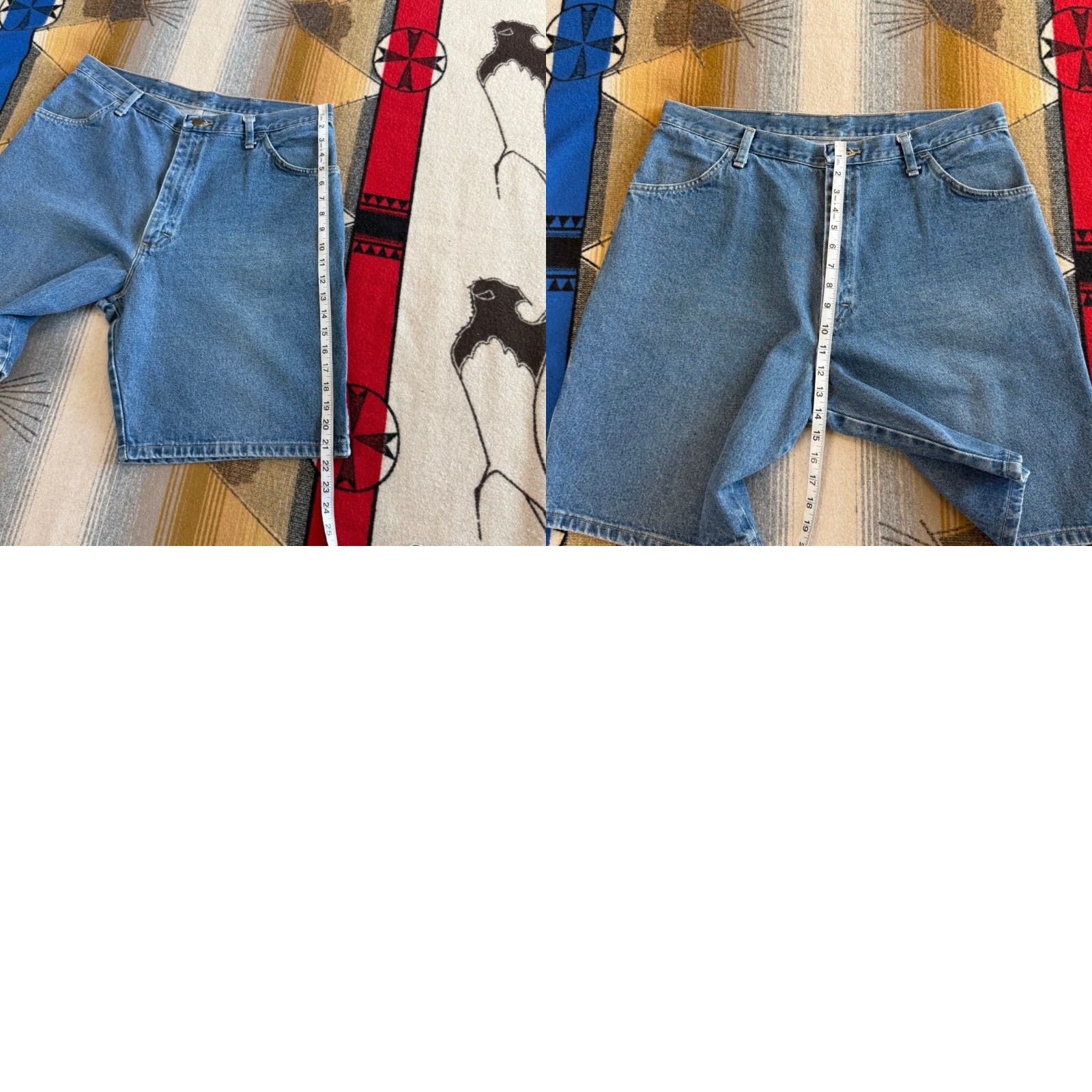 Wrangler VINTAGE Wrangler Carpenter Denim Jean Shorts Size 36 Blue Denim Workwear 90s Y2K Grunge Skate Mens Size US 36 / EU 52 - 8 Thumbnail