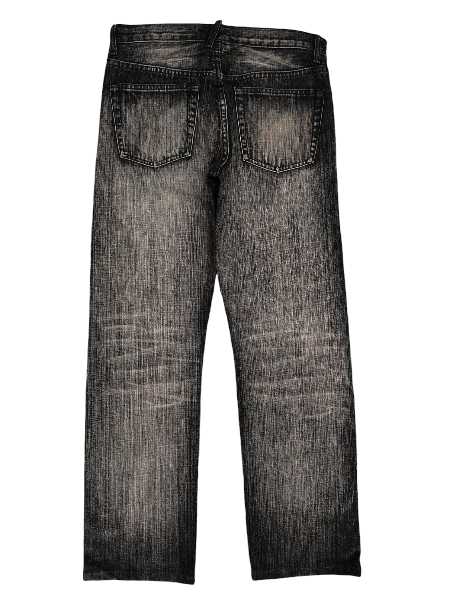 Comme des Garcons × Undercover Vintage Semantic Design Clawmark Faded Black Denim Jeans Size US 32 / EU 48 - 9 Thumbnail