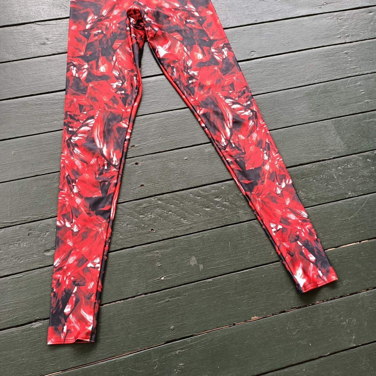 Man Made In Australia Black Milk Leggings Red Black Ruby High Waist Limited Size 27" / US 4 / IT 40 - 6 Thumbnail
