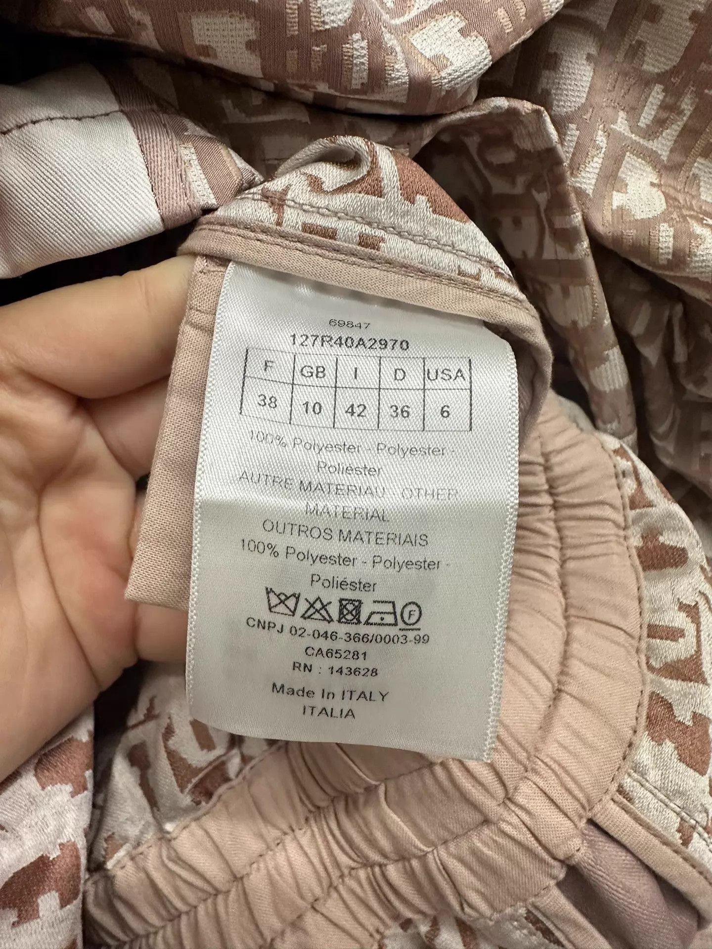Dior Dior All-Over Print Women's Dress 38 Size 27" / US 4 / IT 40 - 4 Thumbnail