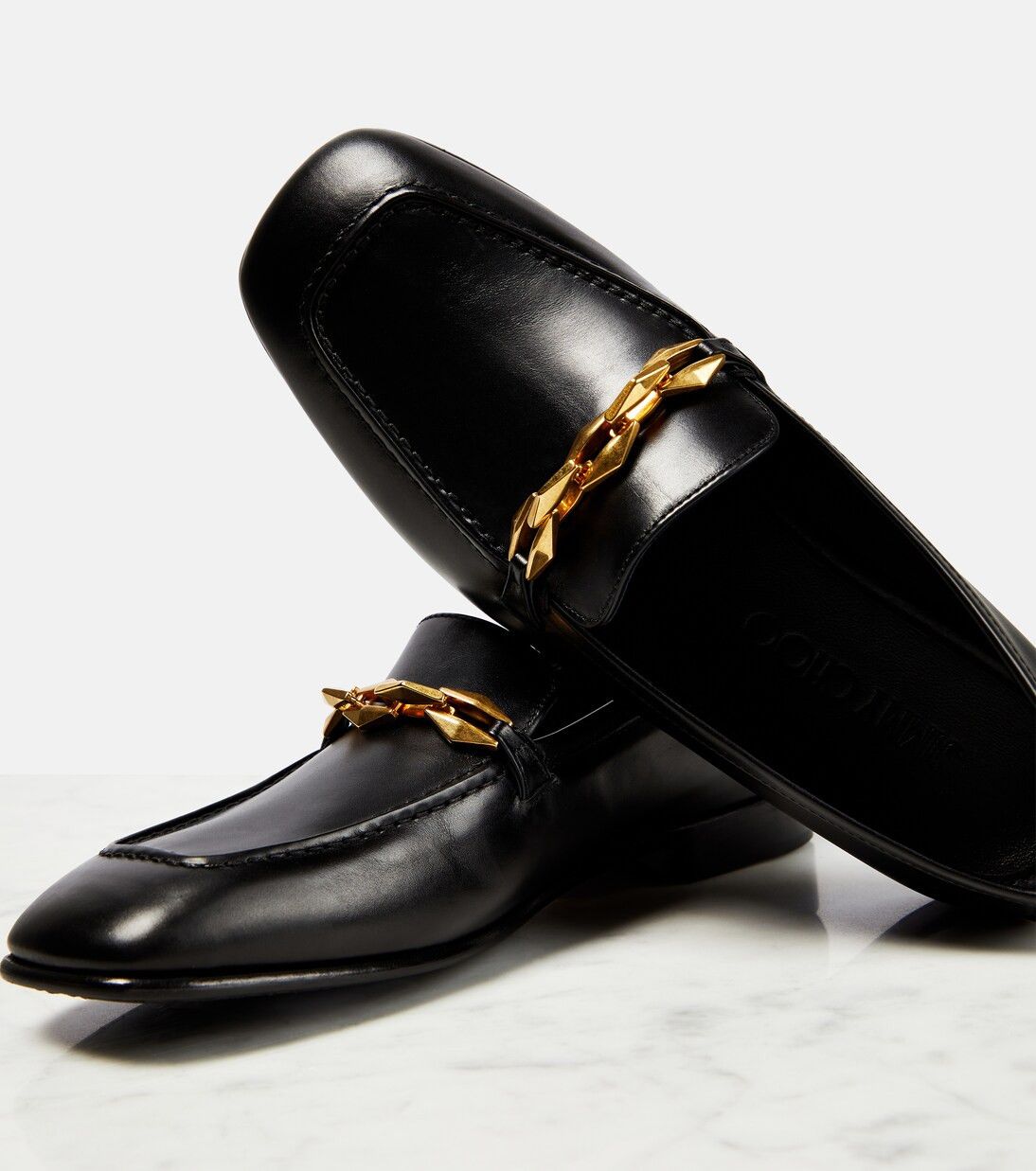 Jimmy Choo o1y0326 Loafers in Black Size US 10 / IT 40 - 4 Thumbnail
