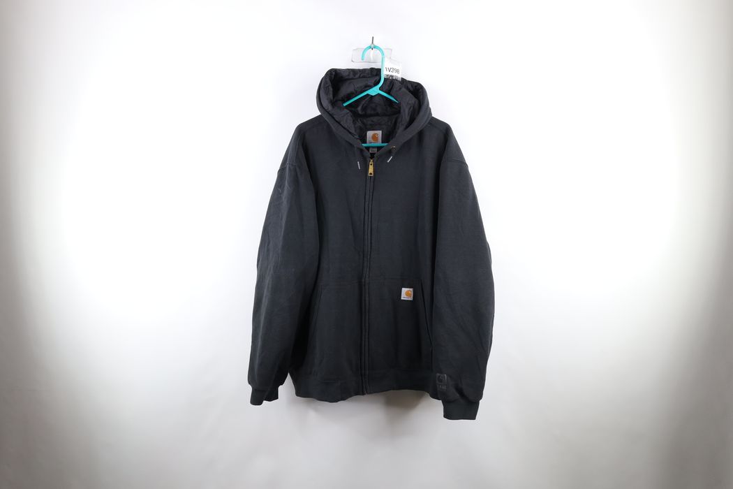 Vintage Vintage Carhartt Quilt Lined Full Zip Hoodie Jacket Black | Grailed