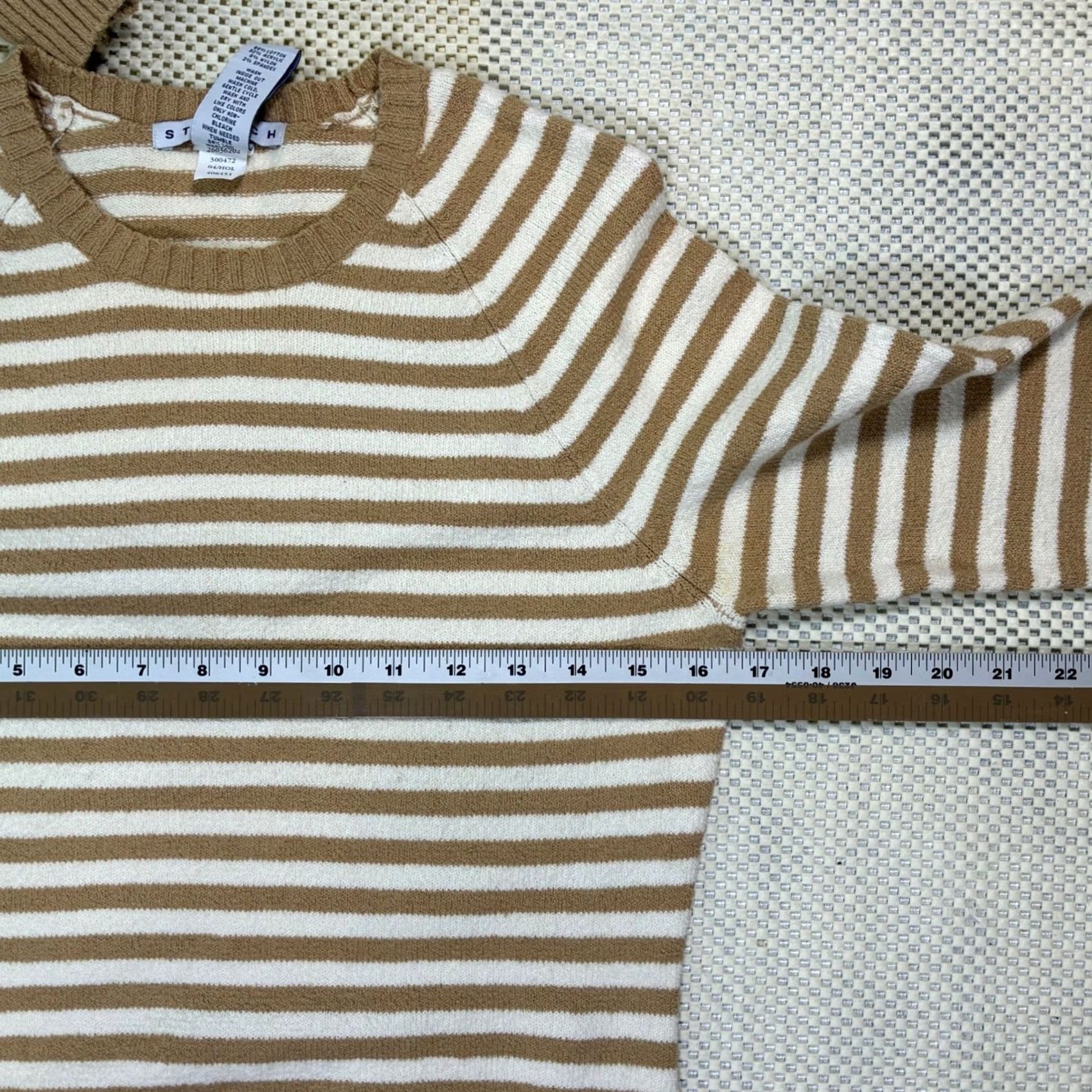 Gap VINTAGE GAP Striped Knit Sweater Beige White Long Sleeve Crewneck Women's S Size S / US 4 / IT 40 - 7 Thumbnail