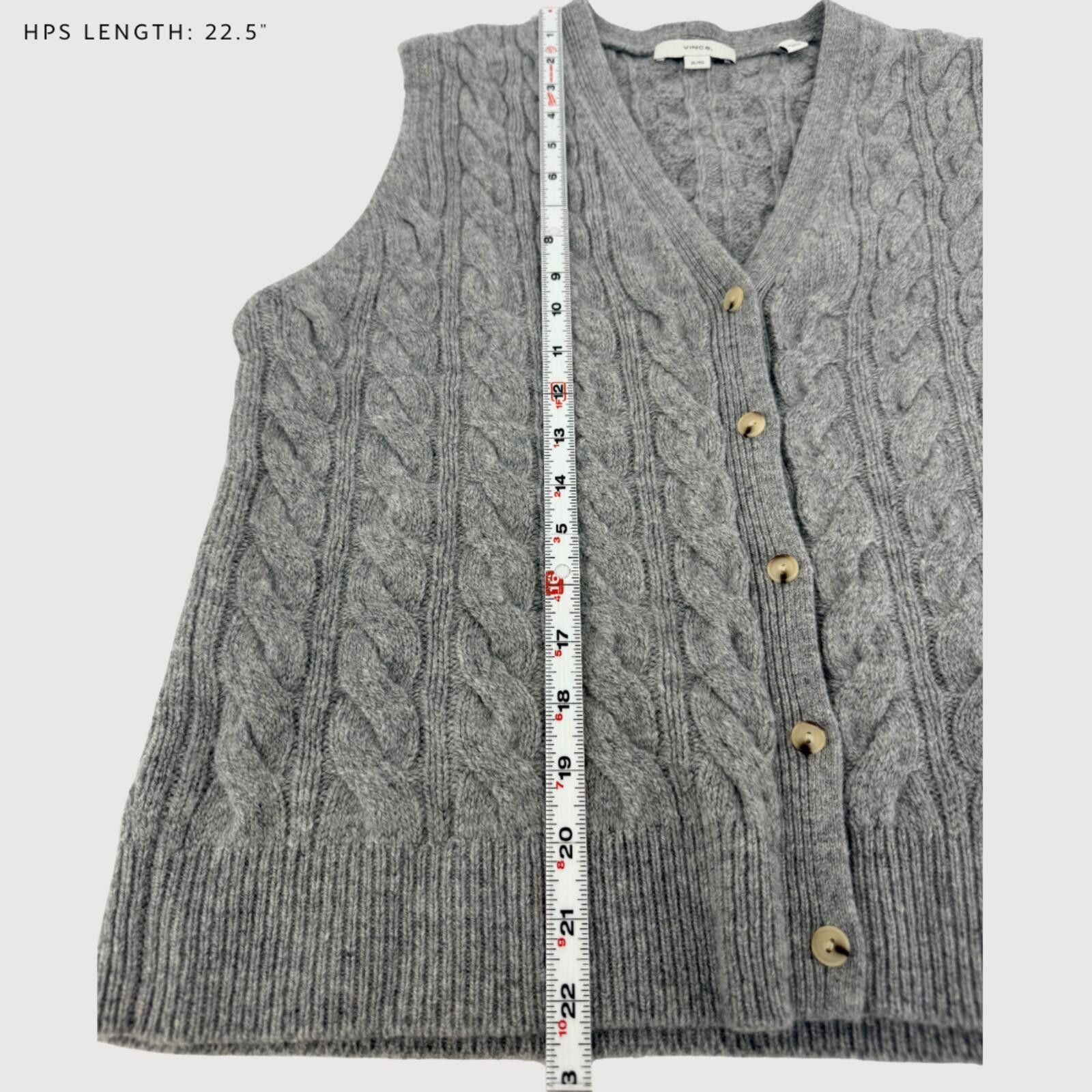 Vince Vince Cashmere Wool Cable Knit Button Vest XL Size XL / US 12-14 / IT 48-50 - 6 Thumbnail