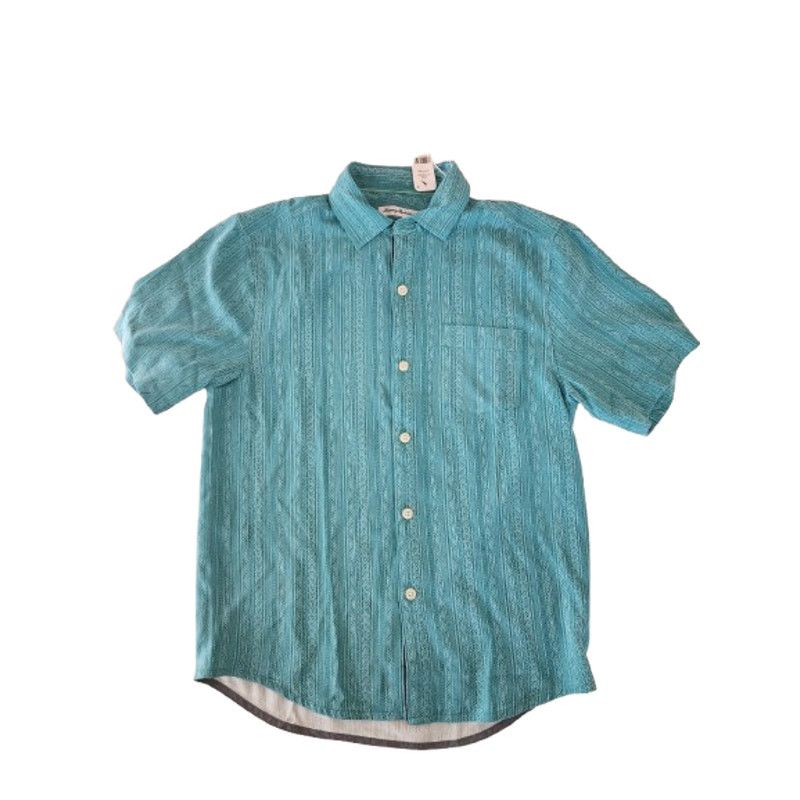 Tommy Bahama Tommy Bahama Salt Island Stripe Camp Shirt Gulf Shore Teal Size US S / EU 44-46 / 1 - 1 Thumbnail