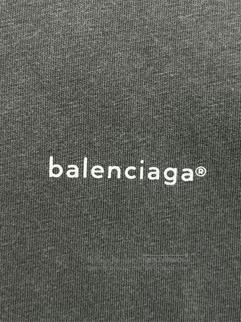 Balenciaga Balenciaga Logo Printed Distressed Short Sleeve T-Shirt Size M / US 6-8 / IT 42-44 - 5 Thumbnail