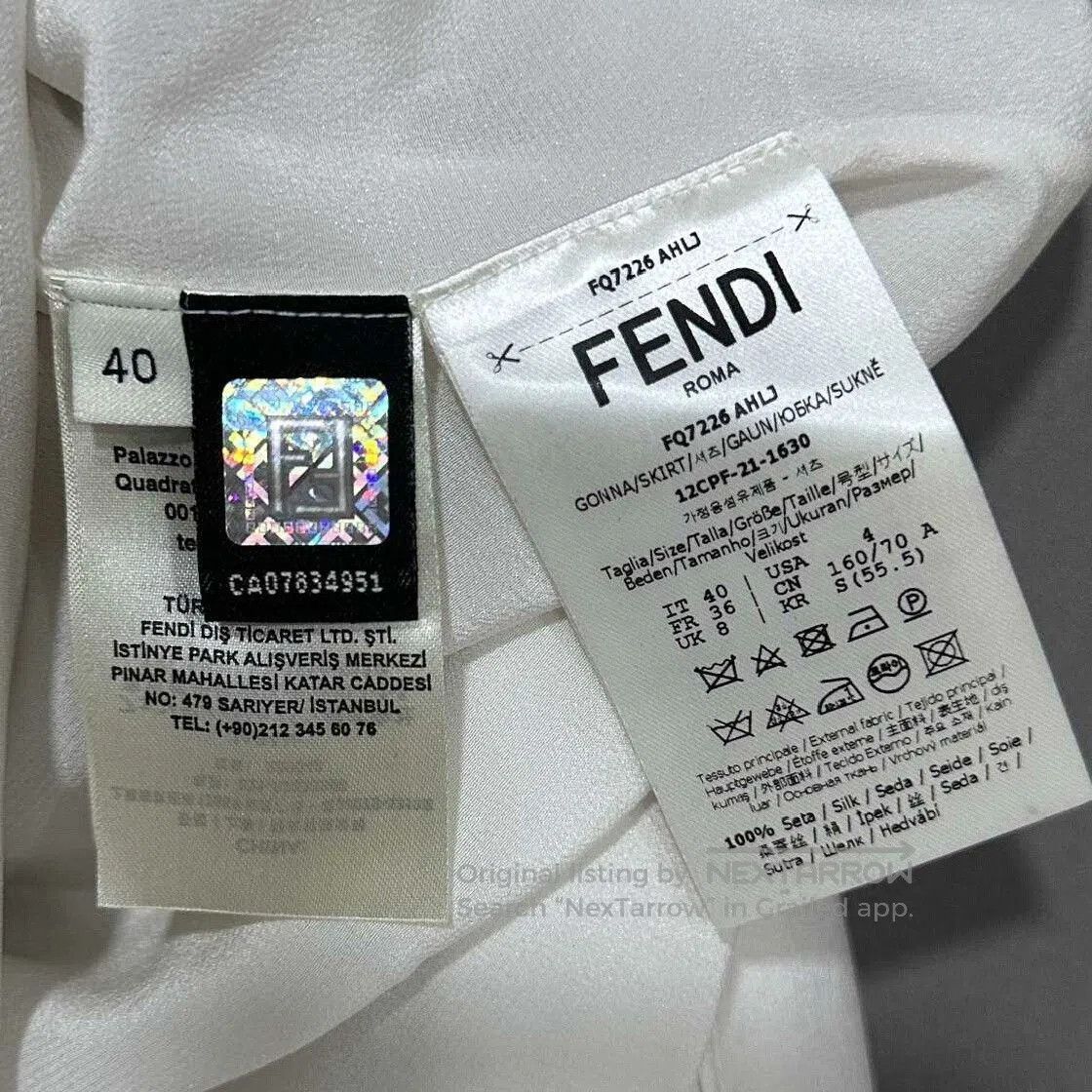 Fendi FENDI Silk Floral Print Midi Skirt. Size US 40 / EU 56 - 7 Thumbnail