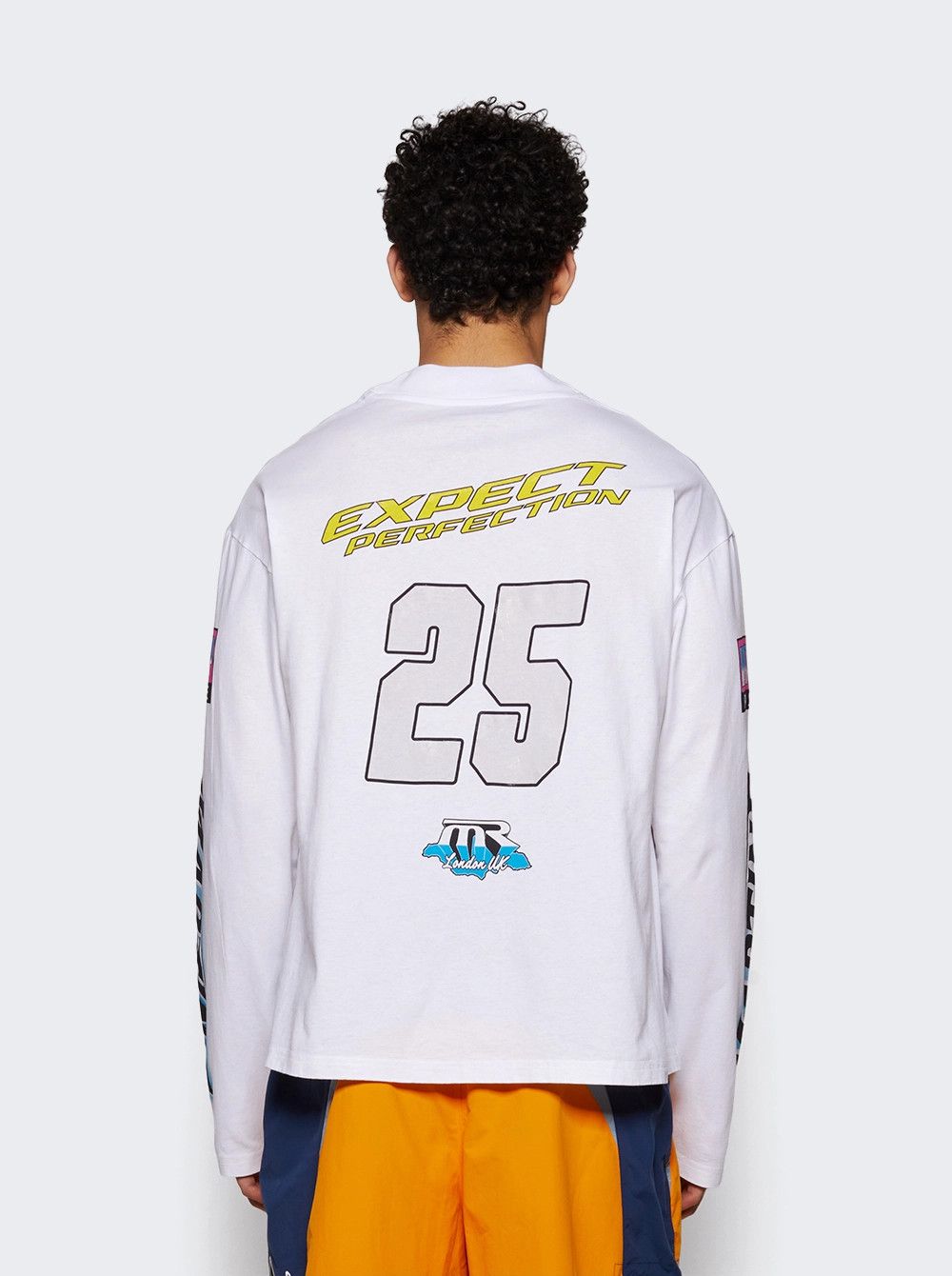 Martine Rose o1mle0226 Funnel Neck Long Sleeve T-Shirt in White Size US XL / EU 56 / 4 - 4 Thumbnail