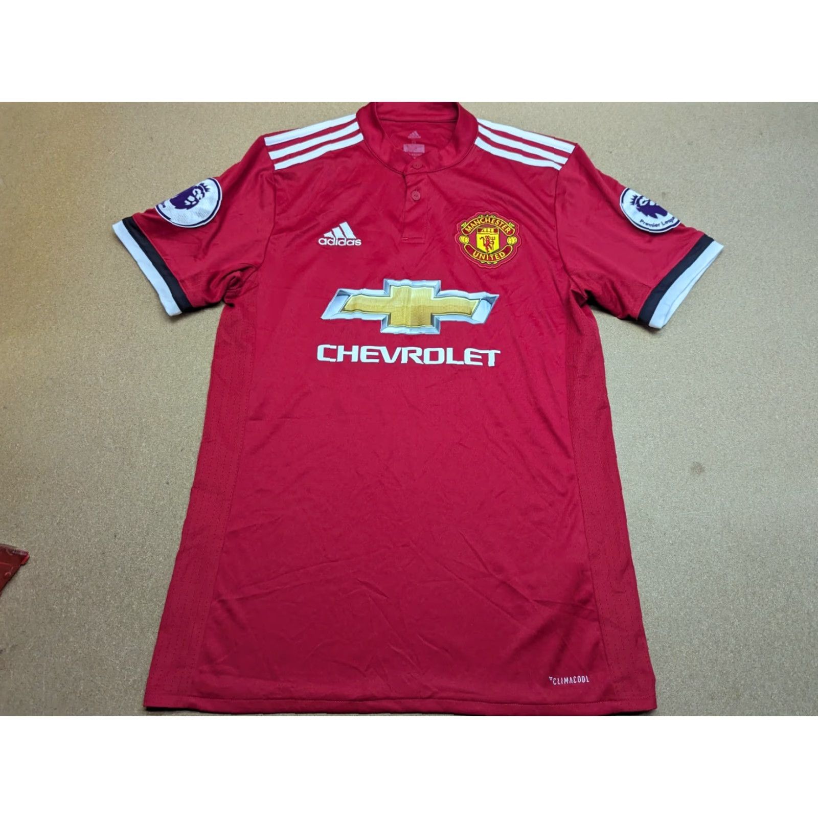 Adidas Adidas Manchester United 2017-2018 Jersey Football Size S Red Mens Shirt Short Sleeve Pullover 100% Polyester Athletic Quick Dry Home Size US S / EU 44-46 / 1 - 2 Thumbnail