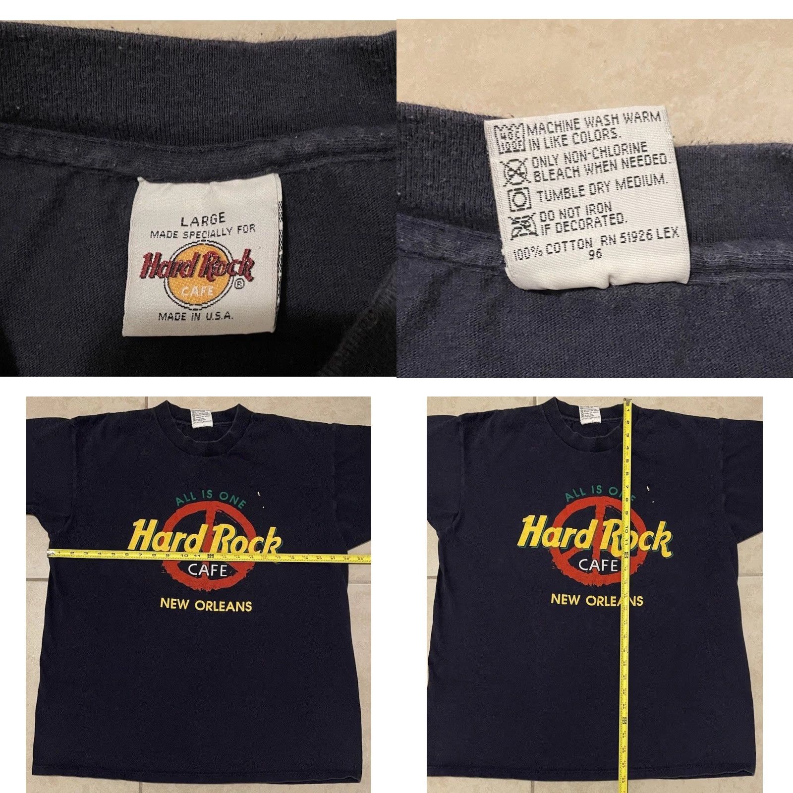 Bark VINTAGE 90s Bar T-Shirt Graphic Tee USA Hippie Peace Shirt Blue M Men's Short Sleeve All Over Print Rock Cal​ifornia Grunge Woodstock Size US M / EU 48-50 / 2 - 9 Thumbnail