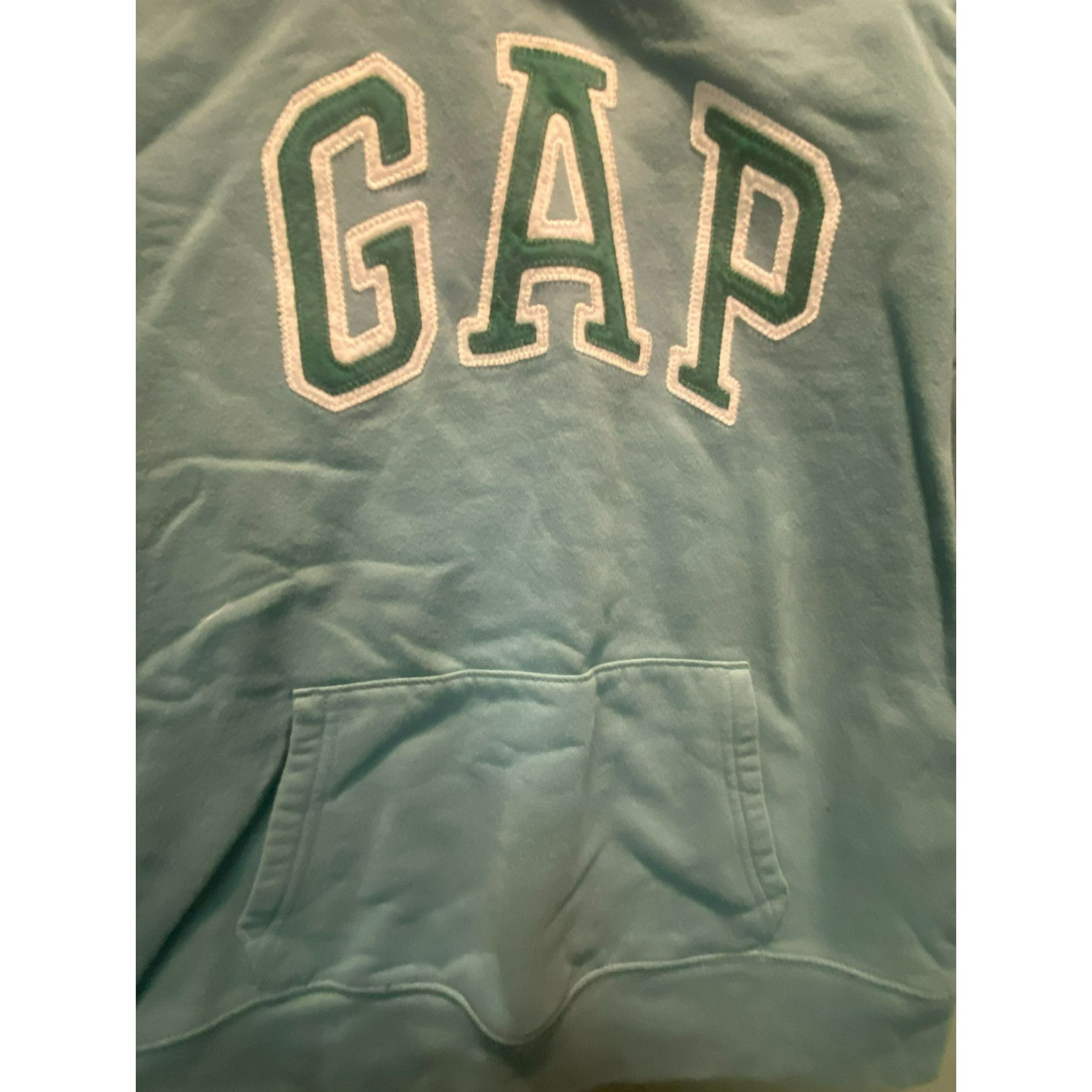 Gap GAP Womens Size Small Mint Green Pullover Hoodie With Embroi Size S / US 4 / IT 40 - 3 Thumbnail