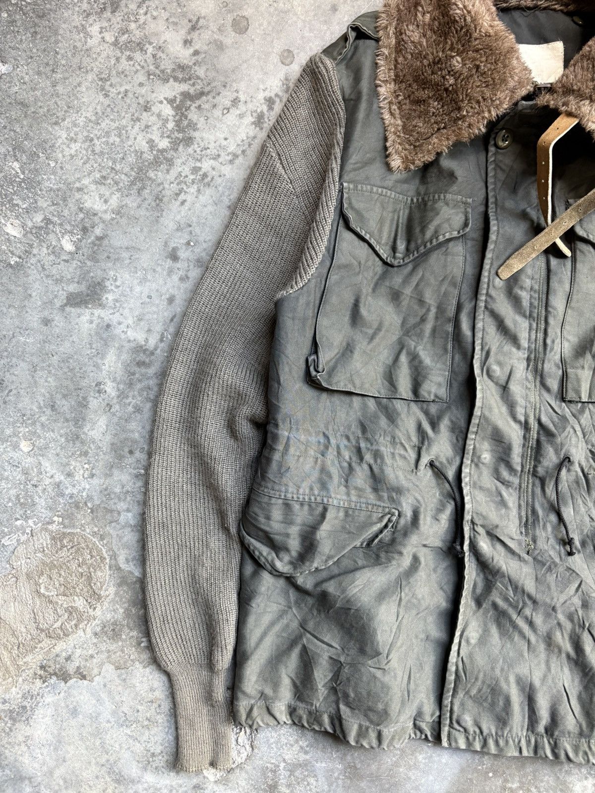 Japanese Brand × Vintage Beautiful customised military gillet jacket Size US S / EU 44-46 / 1 - 4 Thumbnail