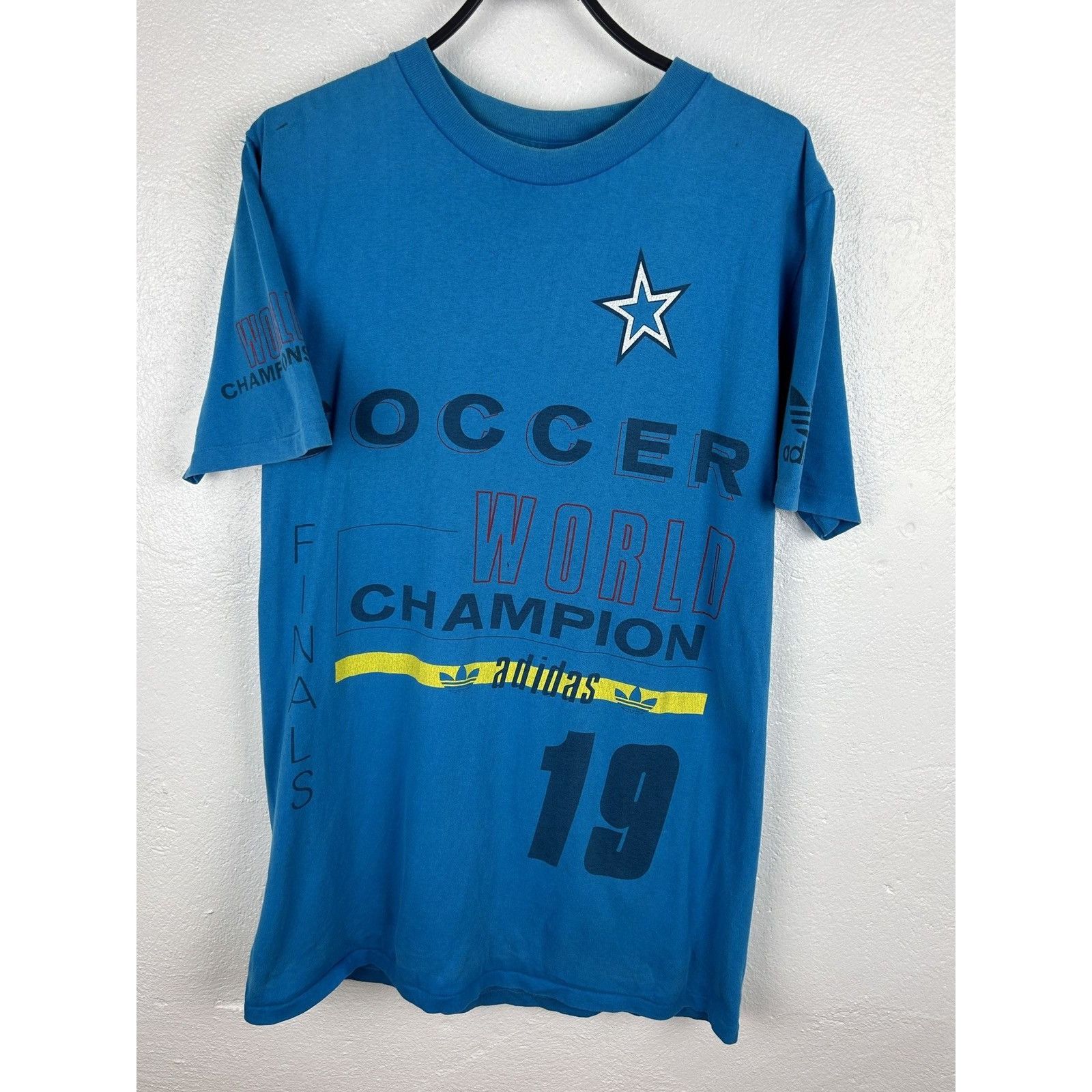 Adidas 90s Vintage Adidas 1994 World Cup Soccer Champions AOP Tee Size US M / EU 48-50 / 2 - 1 Thumbnail