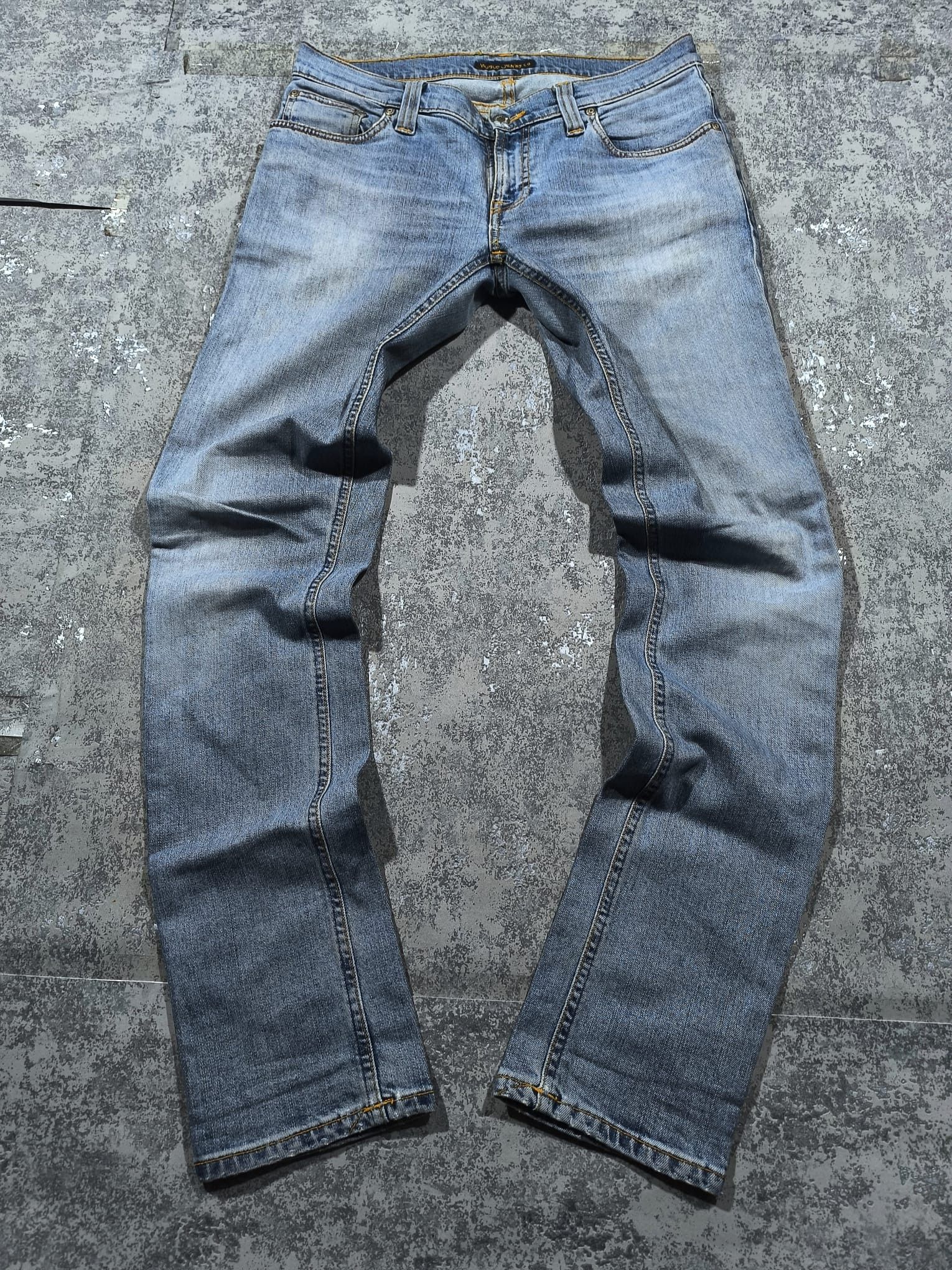 Nudie Jeans Nudie Jeans Tight Long John Blue Grey Denim Jeans Size US 33 - 1 Thumbnail
