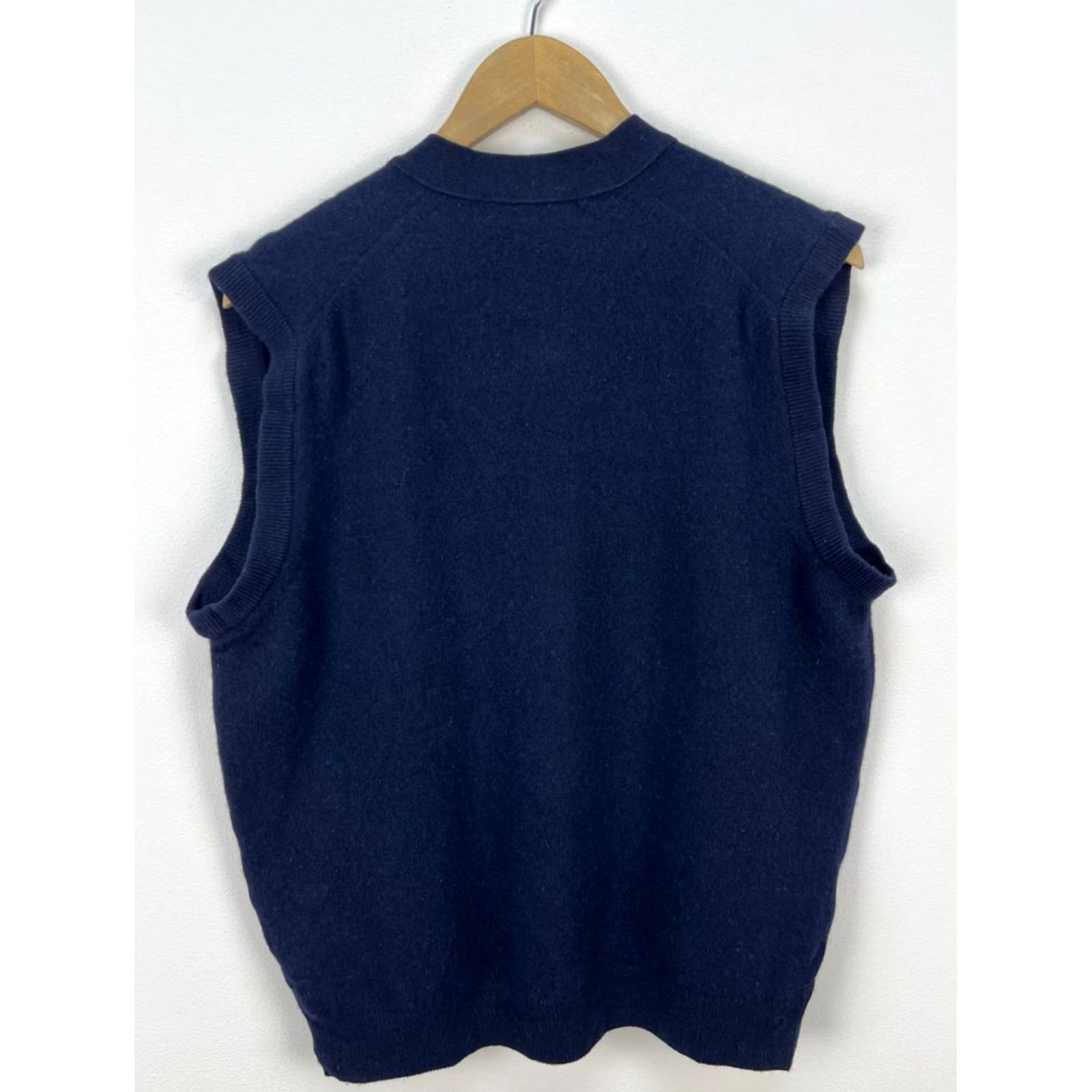 Yves Saint Laurent YSL Yves Saint Laurent Vintage Knit Vest Navy Button Cardigan Sweater M/L Crew Neck Long Sleeve Men Size US M / EU 48-50 / 2 - 3 Thumbnail