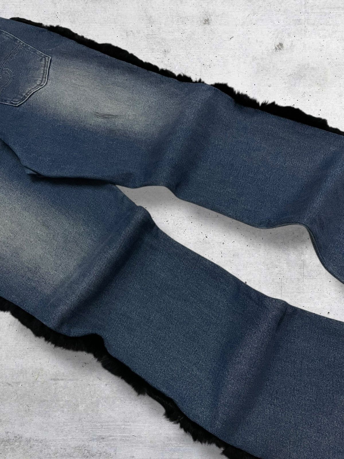 Beauty Beast VINTAGE CHEST OG DESIGNER FLARED FUR SIDE TAPE ICONIC DENIM Size US 32 / EU 48 - 13 Thumbnail