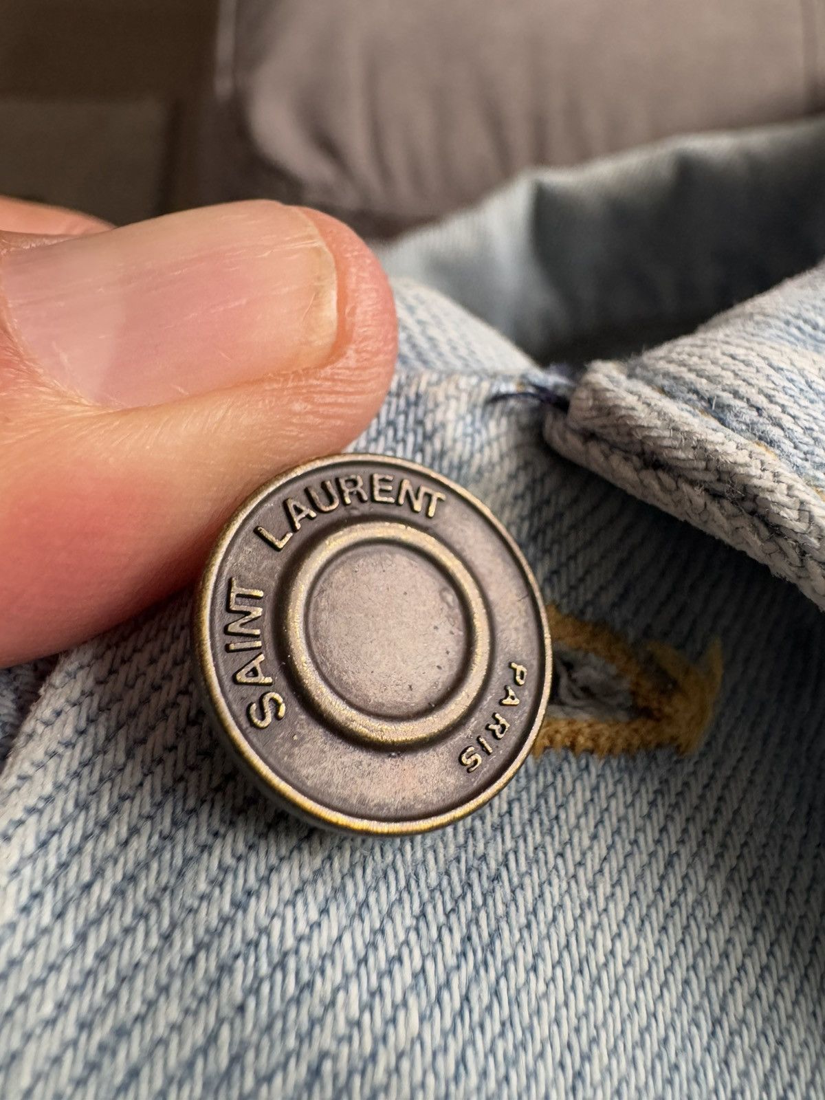 Saint Laurent Paris SAINT LAURENT denim jacket sizes in photos BY TAPE MEASURE Size US XS / EU 42 / 0 - 16 Thumbnail