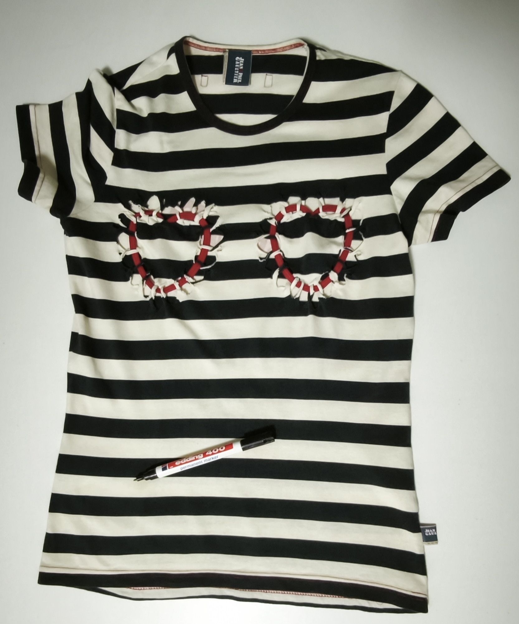 Jean Paul Gaultier Two red cord hearts top - Do you think I'm sexy? Size S / US 4 / IT 40 - 15 Thumbnail