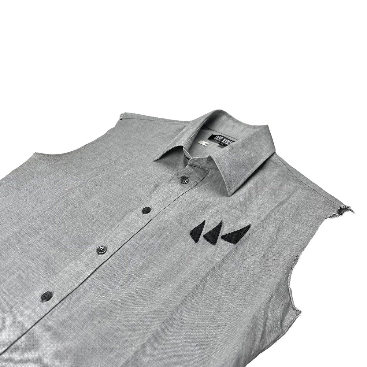 Raf Simons Raf Simons Leather Patch Short Sleeve Shirt - SS05 Size US M / EU 48-50 / 2 - 5 Thumbnail