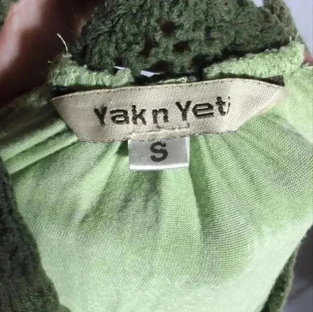 Other Yak N Yeti Crochet collar tank top Green sz S Size S / US 4 / IT 40 - 4 Thumbnail