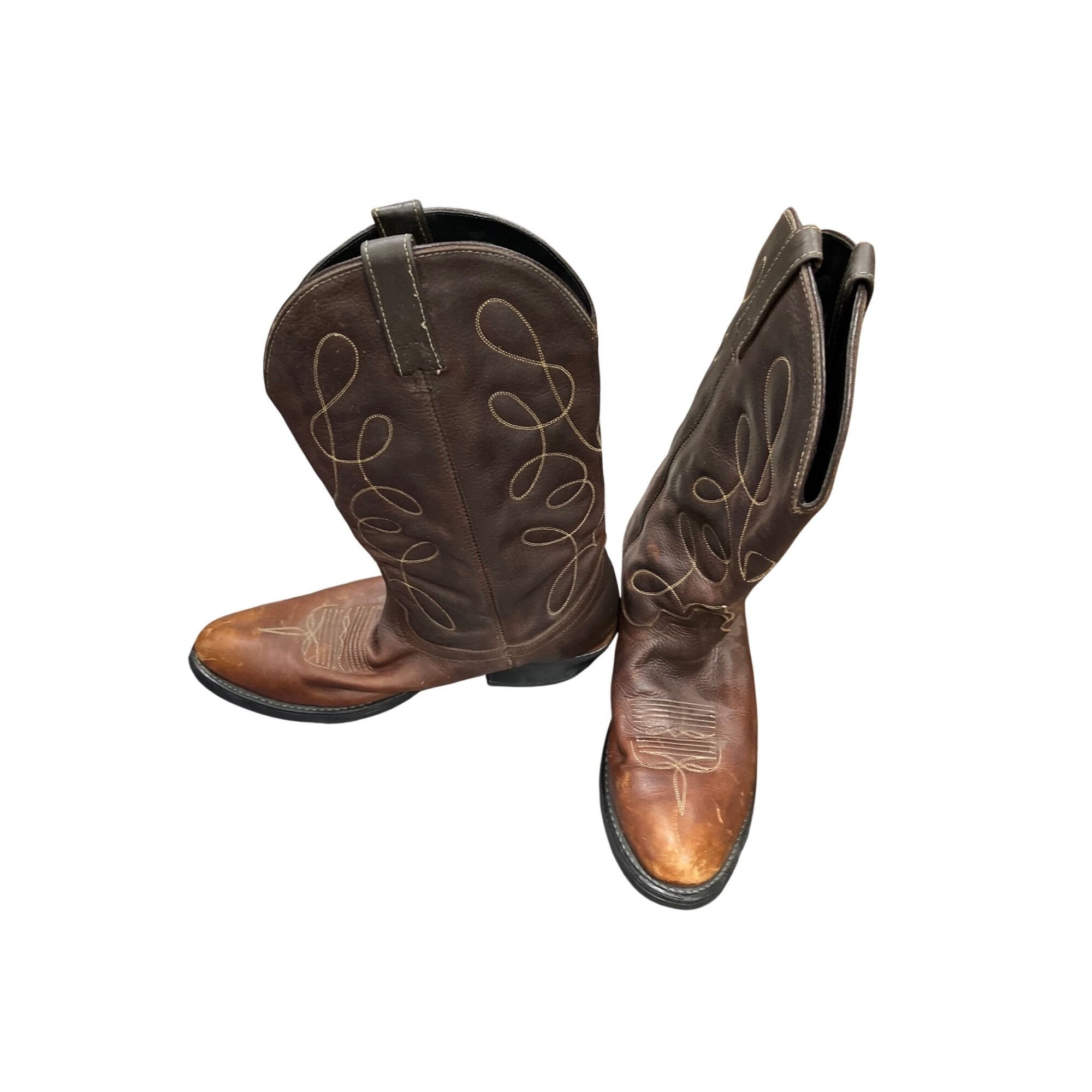 Dan Post Dan Post mens brown leather embroided cowboy western boots s Size US 11.5 / EU 44-45 - 2 Thumbnail