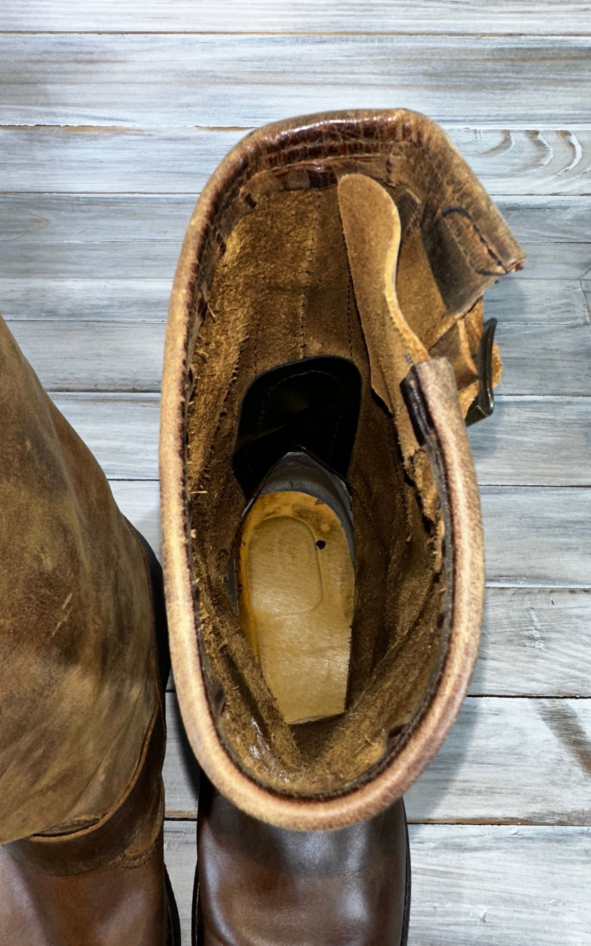 Leather × Sendra Sendra Boat Cowboy Leather Boots Western Biker Motorcycle Size US 8.5 / IT 38.5 - 13 Thumbnail