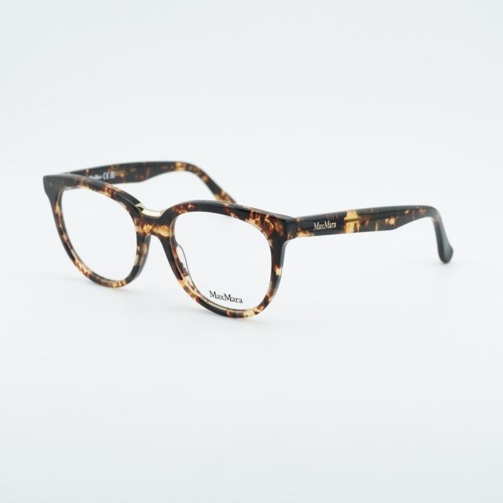 Max Mara Max Mara MM5110 052 Eyeglasses Havana 52mm Oval Frame Size ONE SIZE - 7 Thumbnail