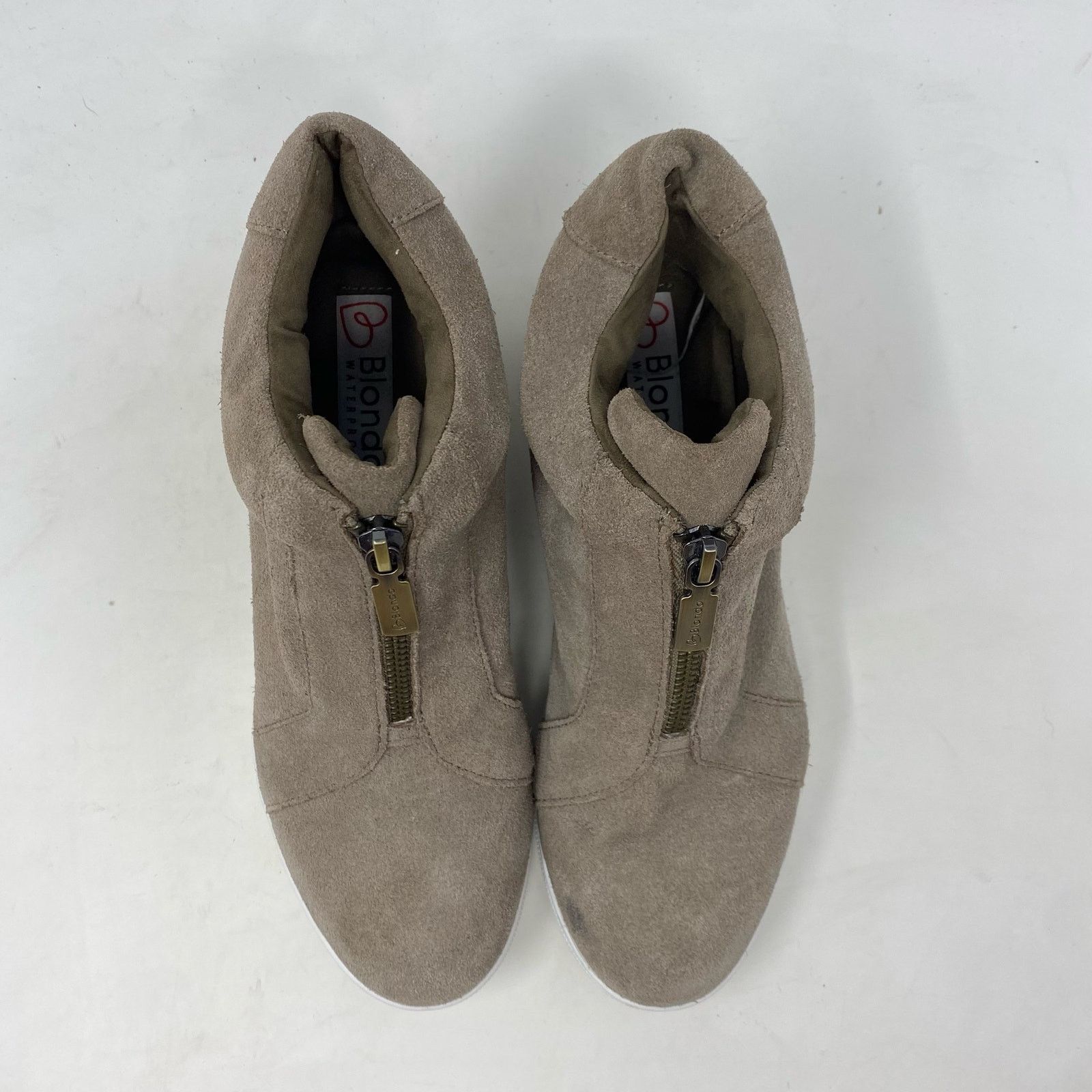 Blondo Blondo Taupe Leather Hidden Wedge Ankle Booties Womens 7.5 Size US 7.5 / IT 37.5 - 4 Thumbnail