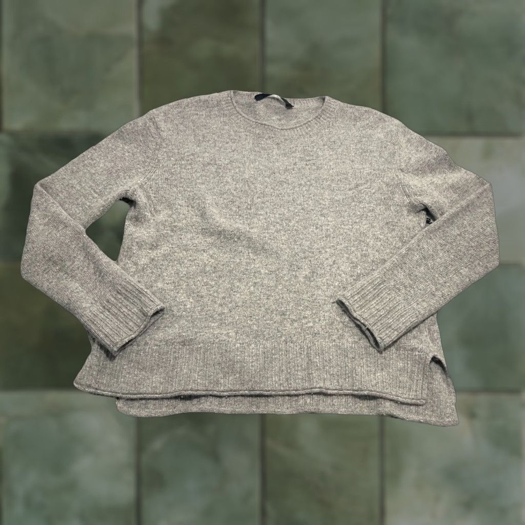 Vintage Jenni Kayne Sweater Women XS Gray Cashmere Wool Blend Crewneck Pullover Knit All Seasons Designer Womens Size XS / US 0-2 / IT 36-38 - 1 Thumbnail