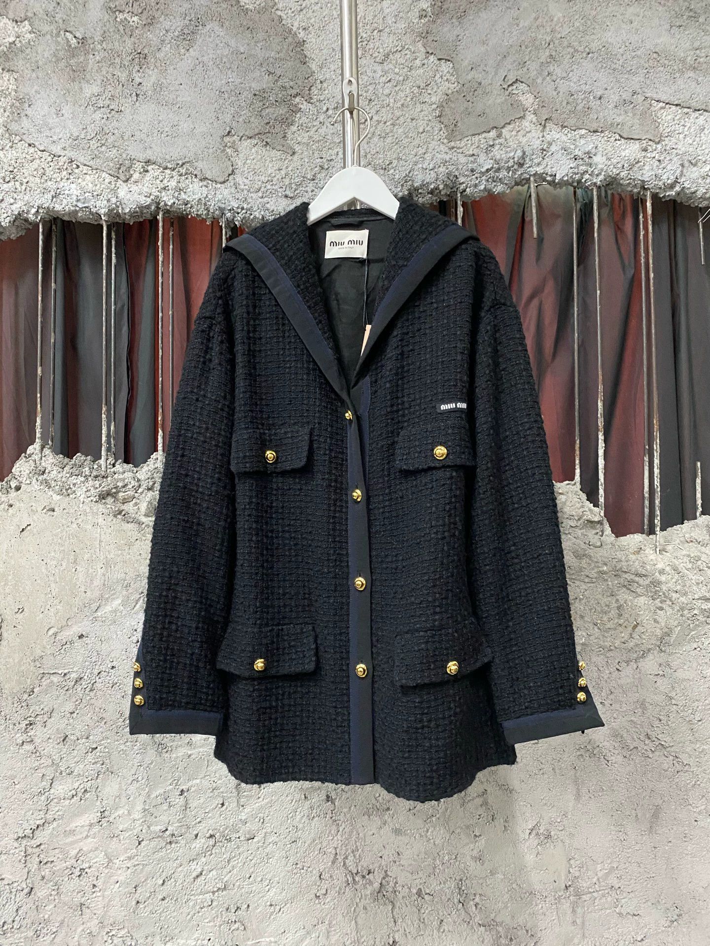 Miu Miu MIU MIU Knit Navy Cardigan Jacket 36 Size XS / US 0-2 / IT 36-38 - 1 Thumbnail