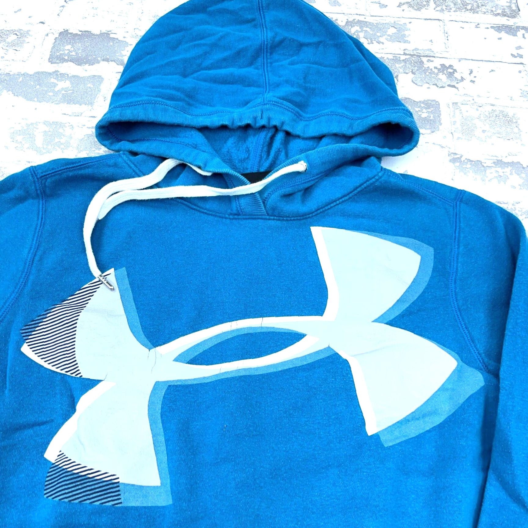 Under Armour Under Armour Hoodie Women S Blue Pullover Logo Sweatshirt Shirt Casual Regular Fit Size S / US 4 / IT 40 - 2 Thumbnail