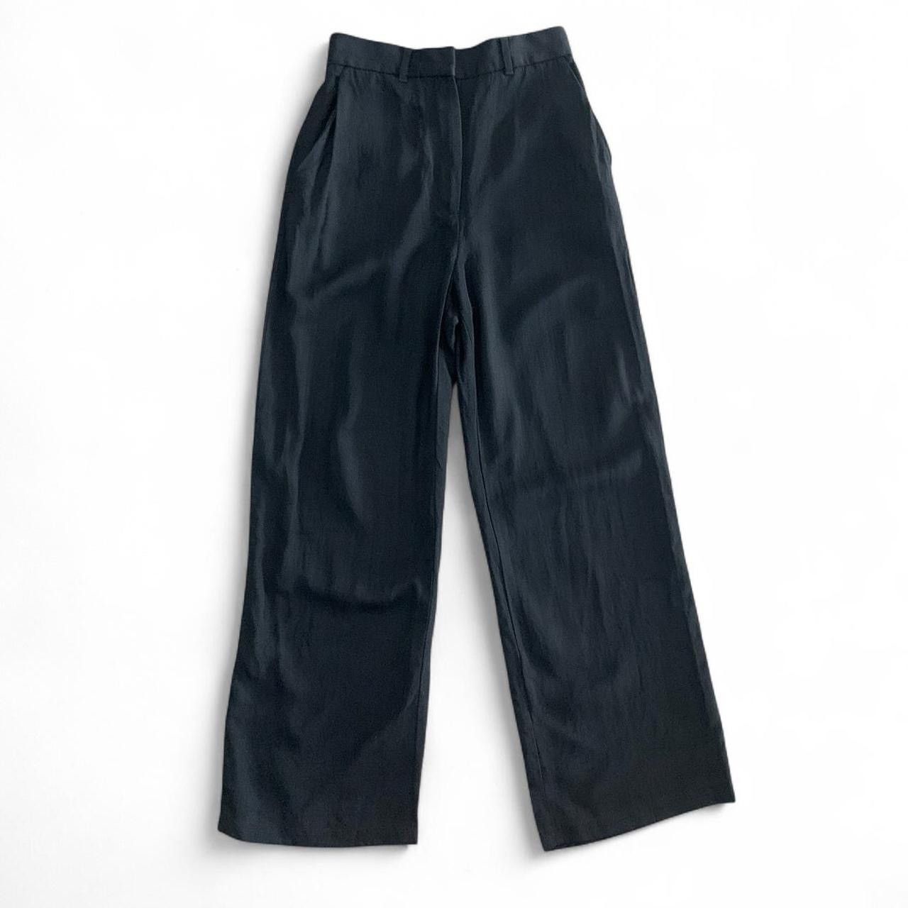 Casablanca Casablanca Black Silk-Blend Wide-Leg Trousers Size 26" / US 2 / IT 38 - 2 Thumbnail