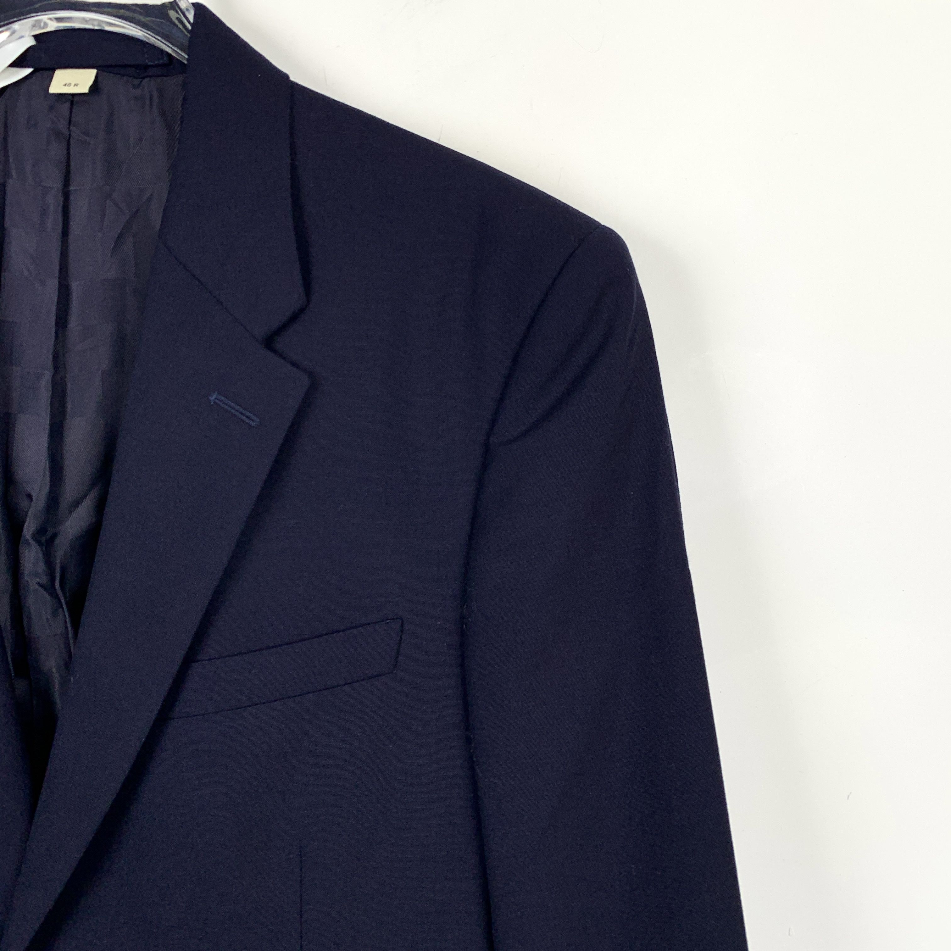 Burberry Burberry Navy Wool Single-Breasted Blazer (Size 46R) Size 46R - 6 Thumbnail