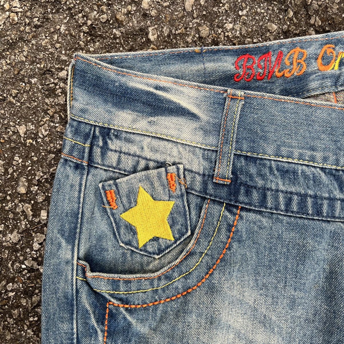 Other Blue Moon Blue Rainbow Denim Distressed Jeans Faded Blue Size 29" - 5 Thumbnail