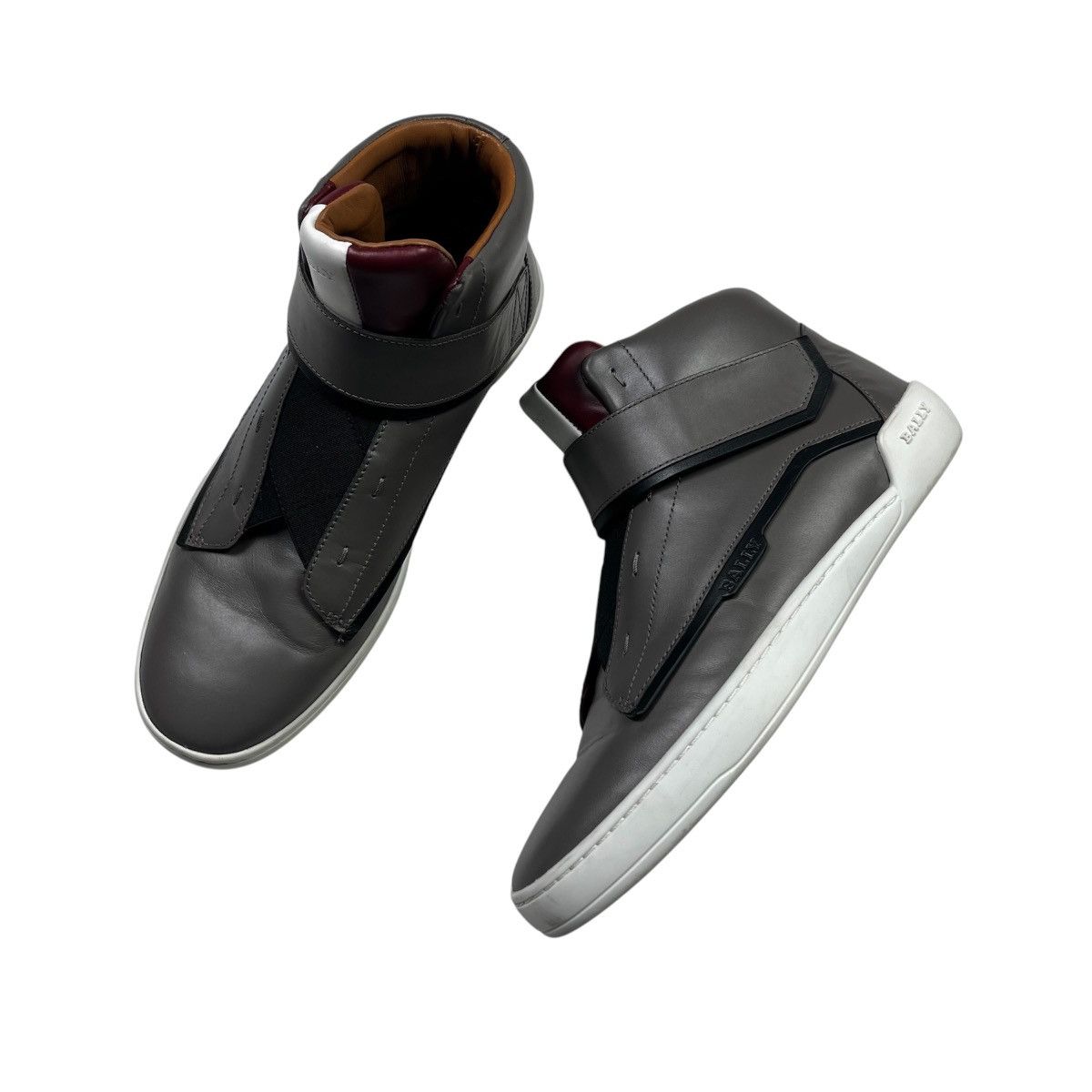 Bally Bally Erwan High-Top Leather Sneakers Grey Size US 6.5 / IT 36.5 - 3 Thumbnail