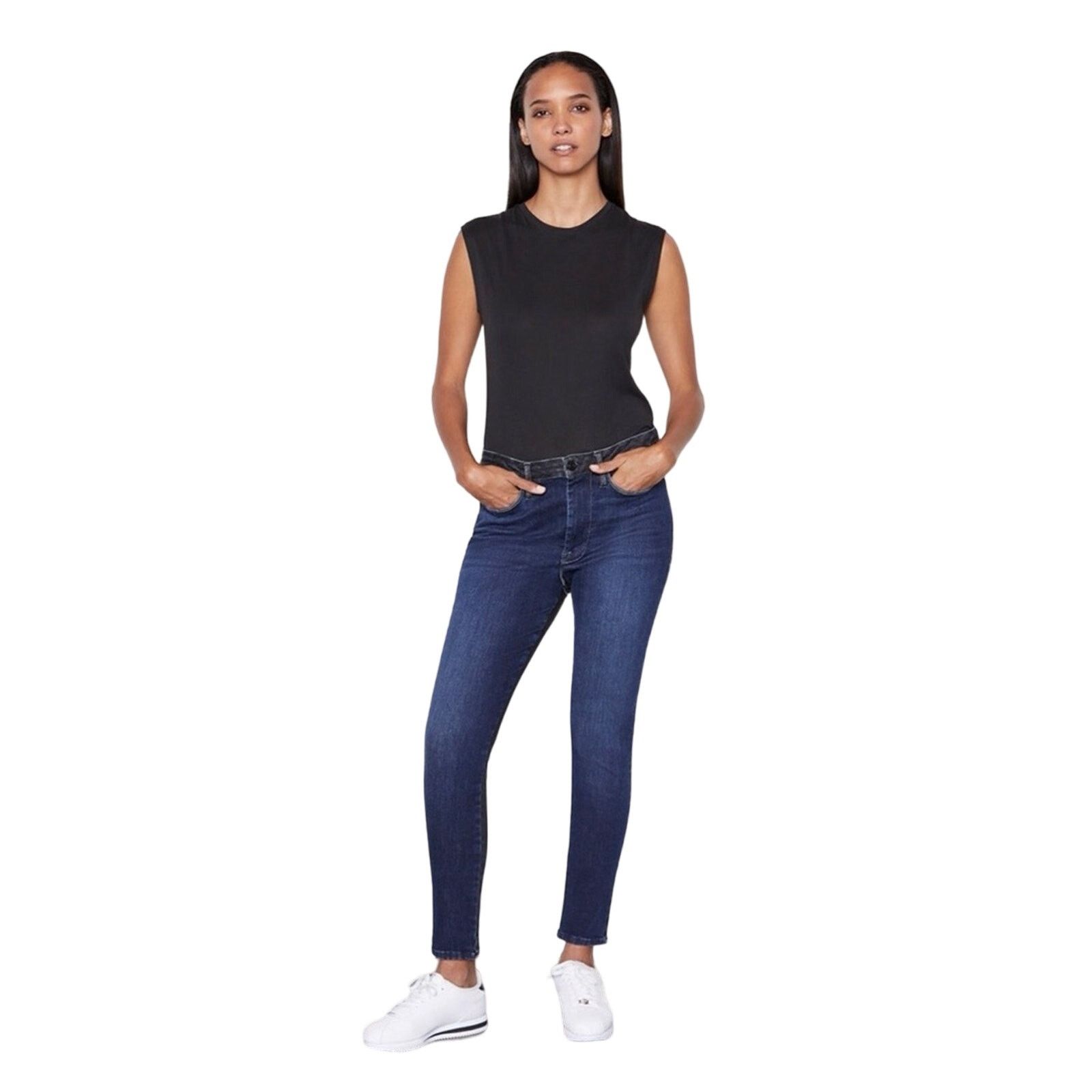 Frame Frame Le One Skinny Teller Jean in Two Tone Wash Blue Dark | Grailed