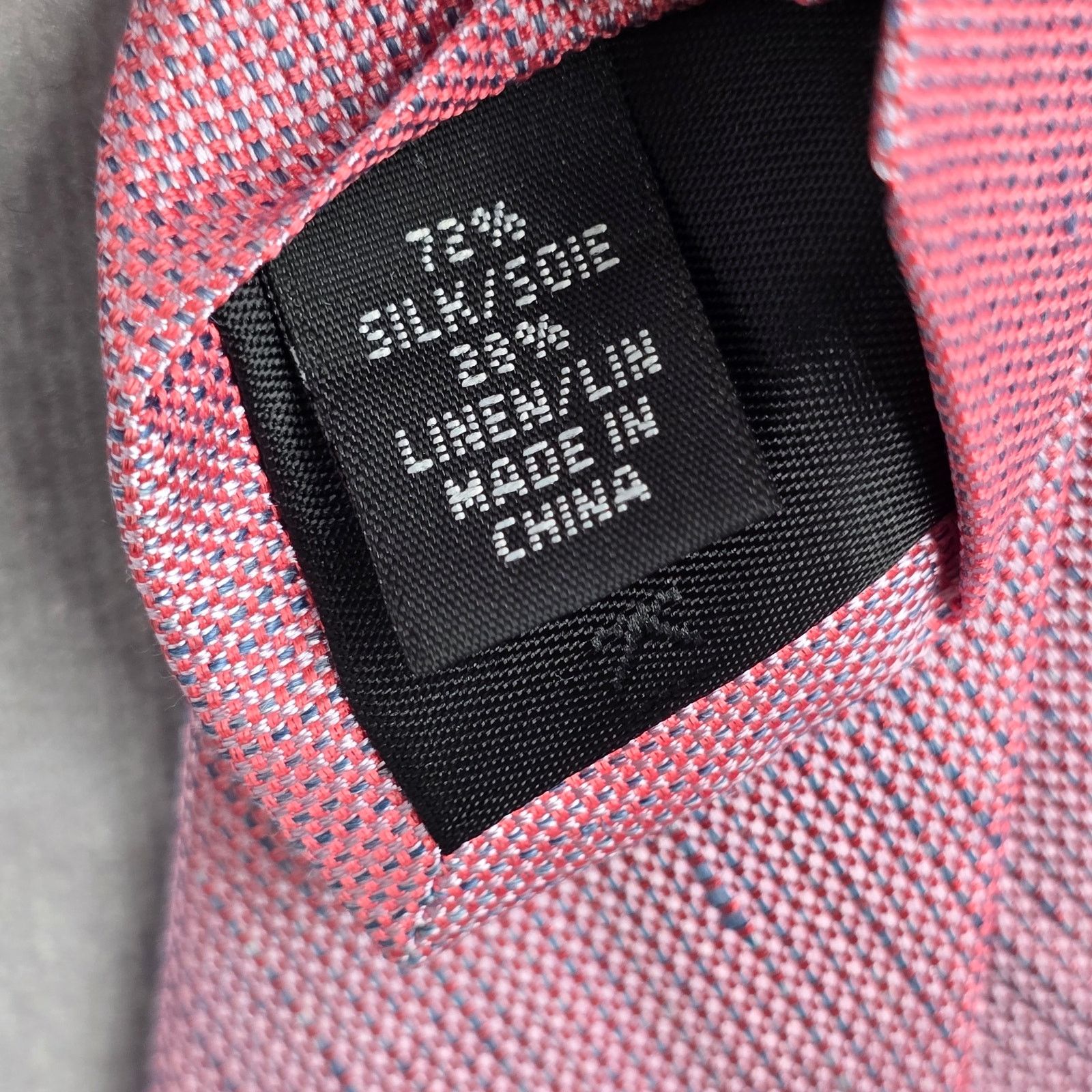 Calvin Klein Calvin Klein Pink Blue Stripe Repp Silk Linen Men's Neck Tie Size 30 - 5 Thumbnail
