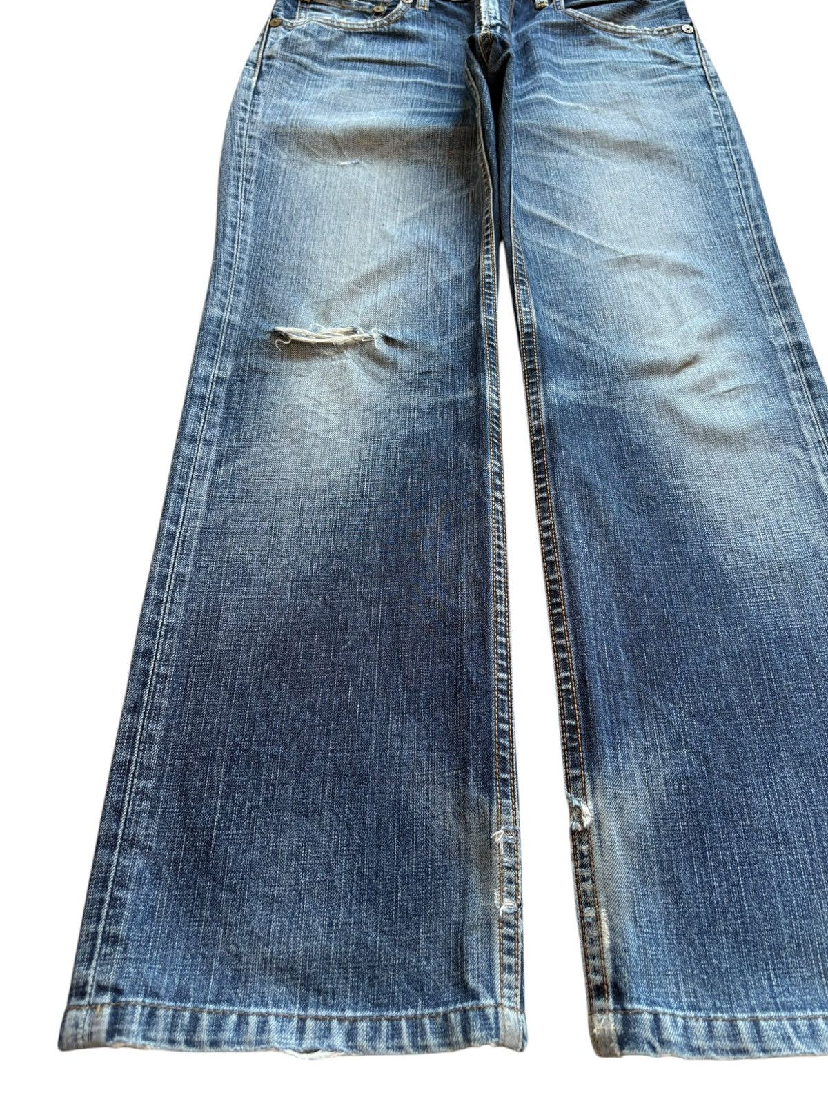 Levi's Vintage 90s Levis 502 Mud Wash Distressed Loose Jeans Size US 31 - 6 Thumbnail