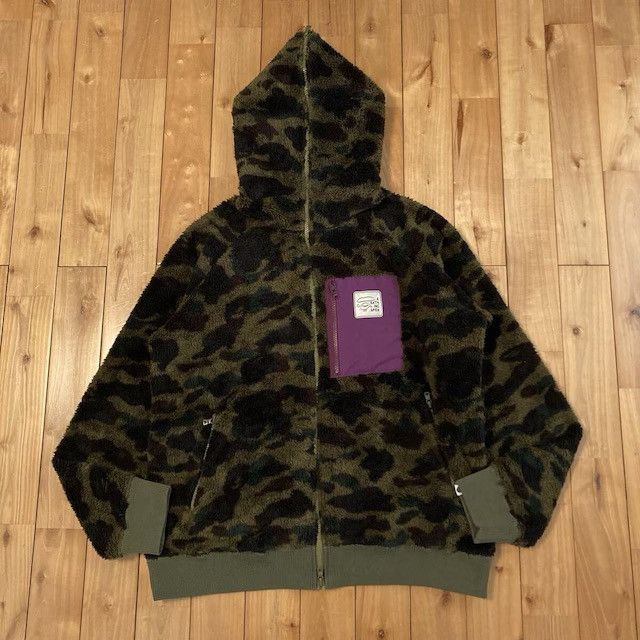 Bape BAPE 1st camo green boa fleece zip hoodie a bathing ape Size US XL / EU 56 / 4 - 1 Thumbnail