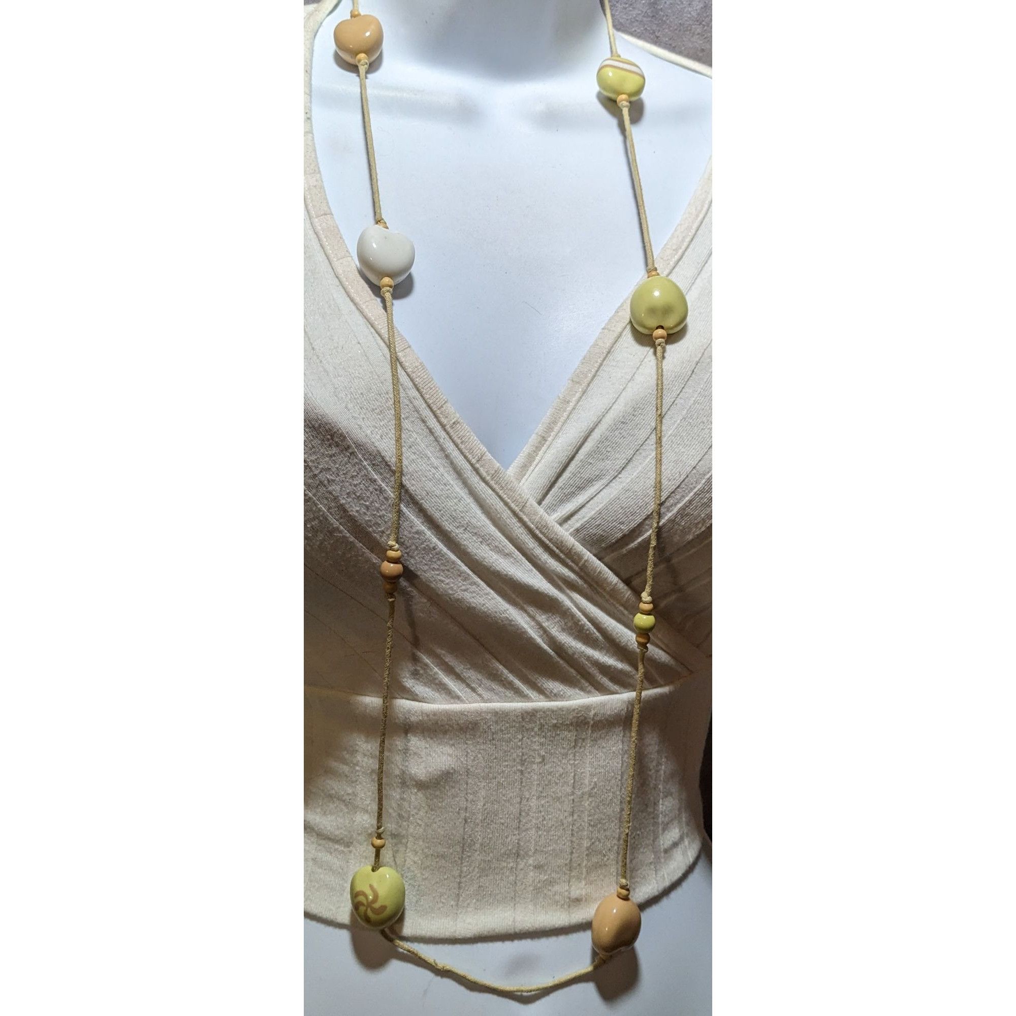 Other Vintage Floral Yellow Kukui Nut Necklace Size ONE SIZE - 6 Thumbnail