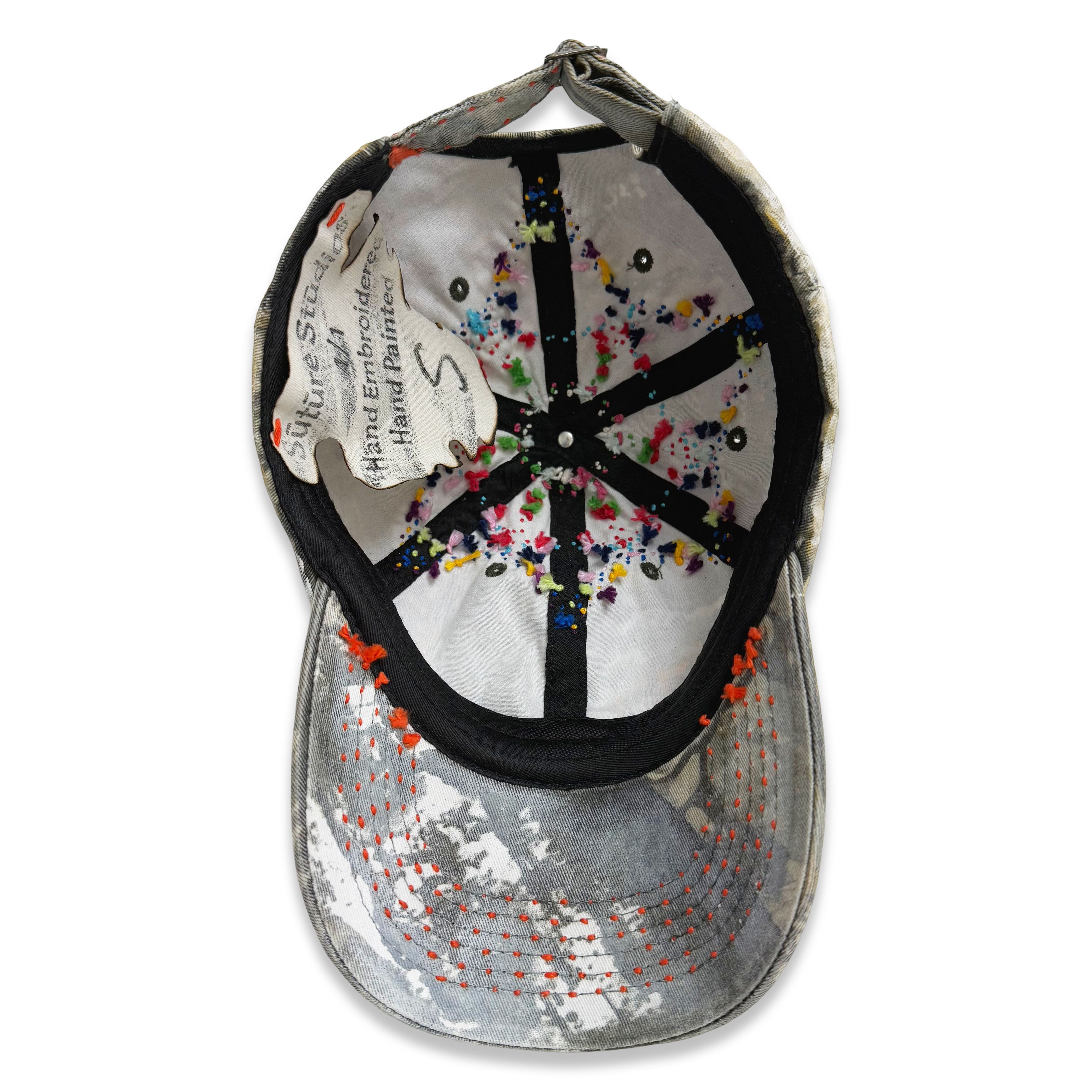 Other Suture Studios Hand Painted Sashiko Embroidered 6-Panel Hat Size ONE SIZE - 10 Thumbnail