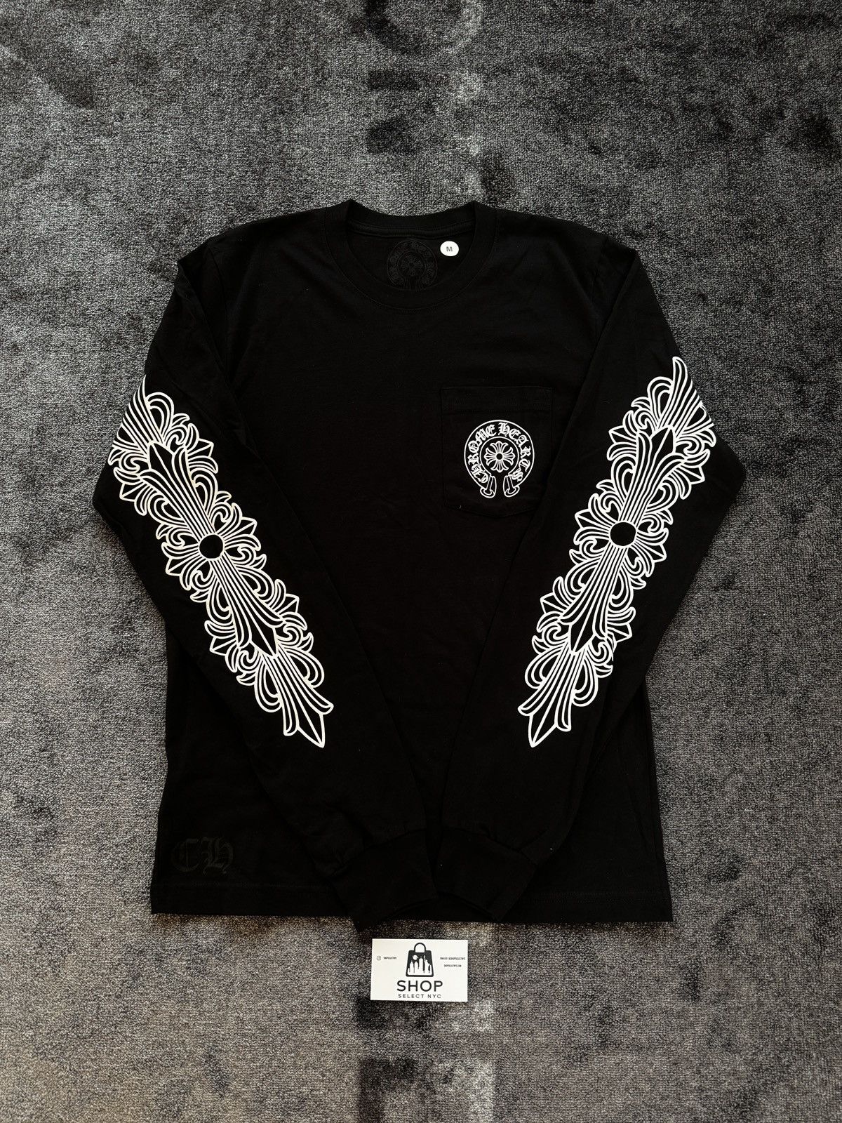 Chrome Hearts NEW CHROME HEARTS MIAMI FLORAL HORSESHOE LONG SLEEVE SHIRT Size US M / EU 48-50 / 2 - 2 Thumbnail